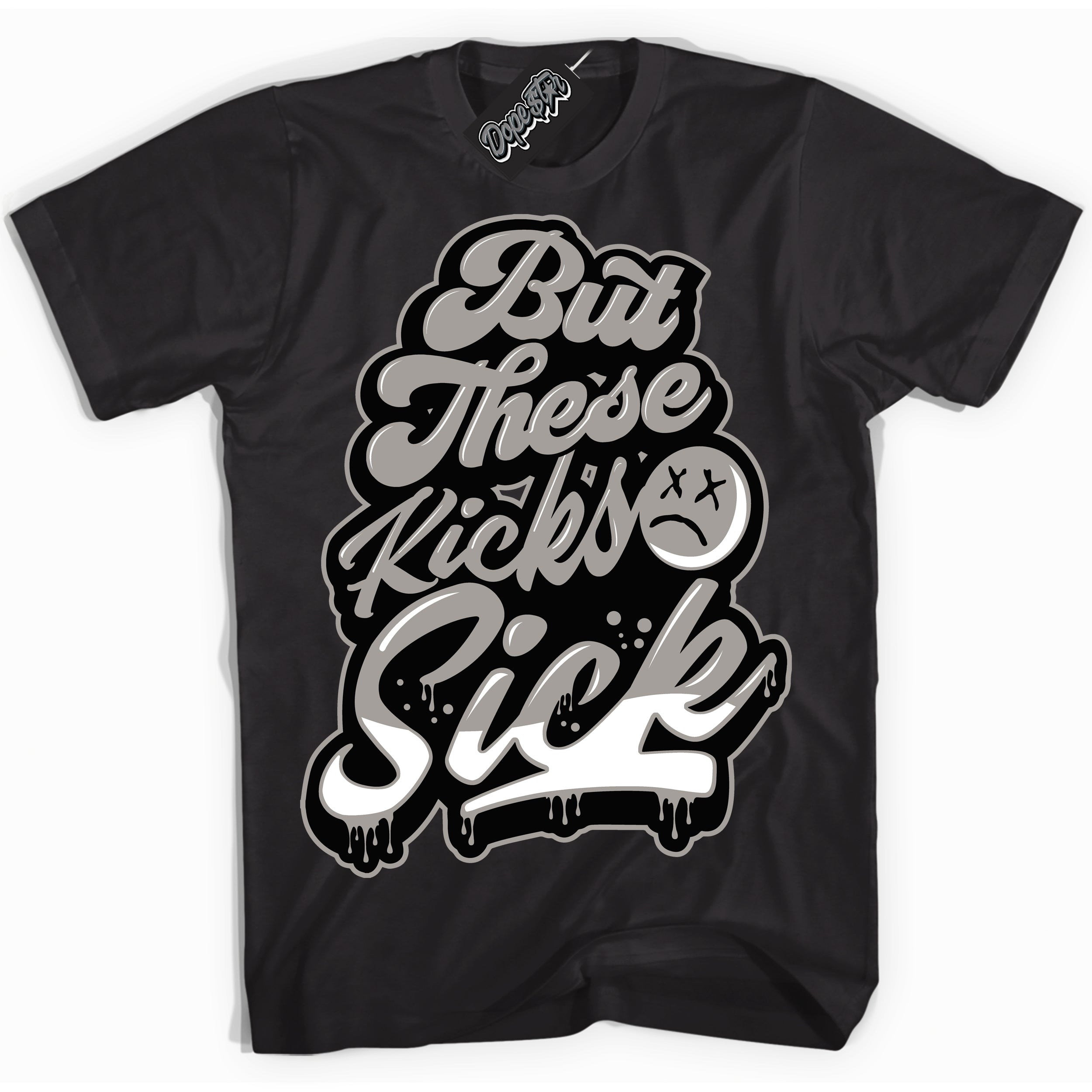 Cool Black Shirt with “Kick Sick” design that perfectly matches the Satin Shadow 1s Jordans.