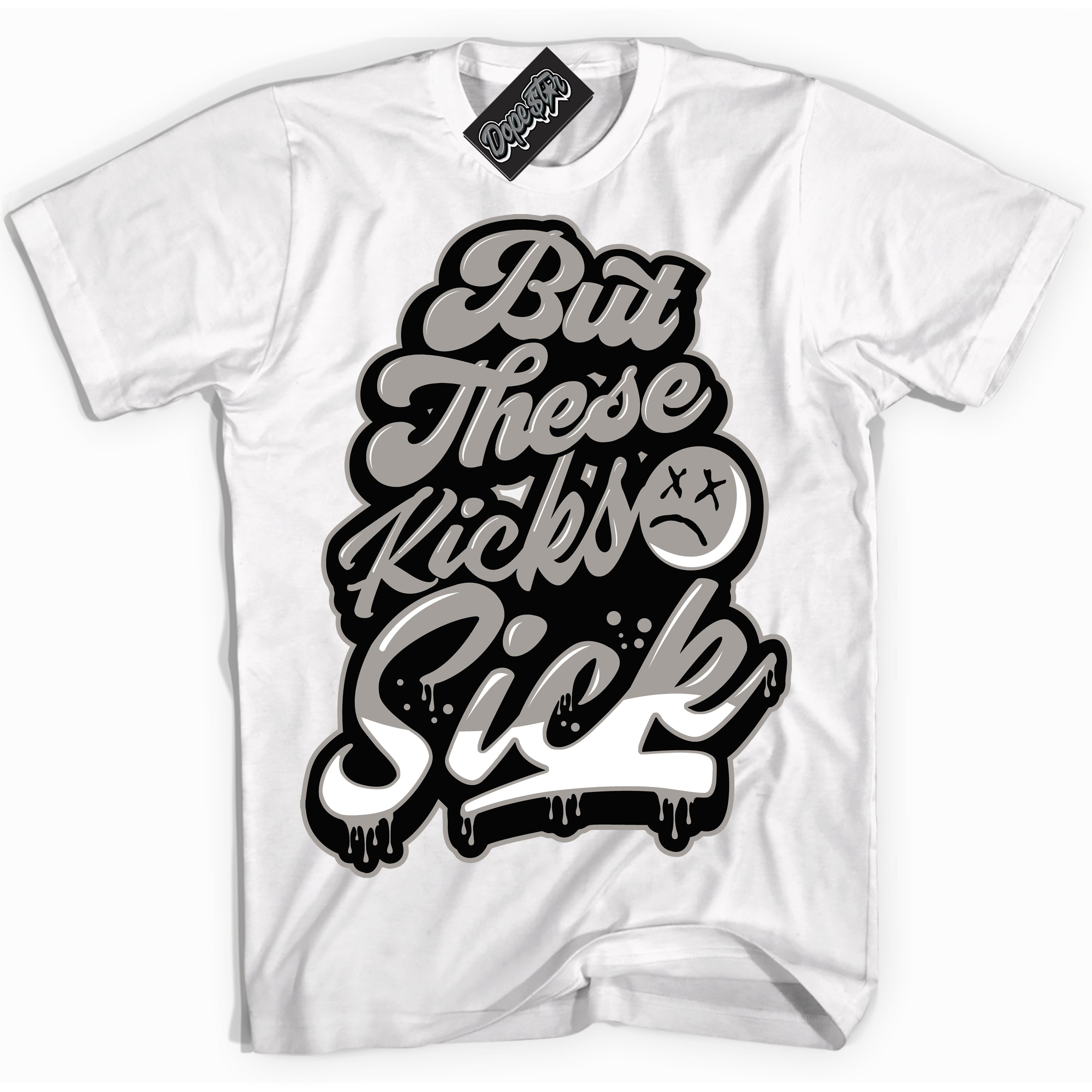 Cool White Shirt with “Kick Sick” design that perfectly matches the Satin Shadow 1s Jordans.