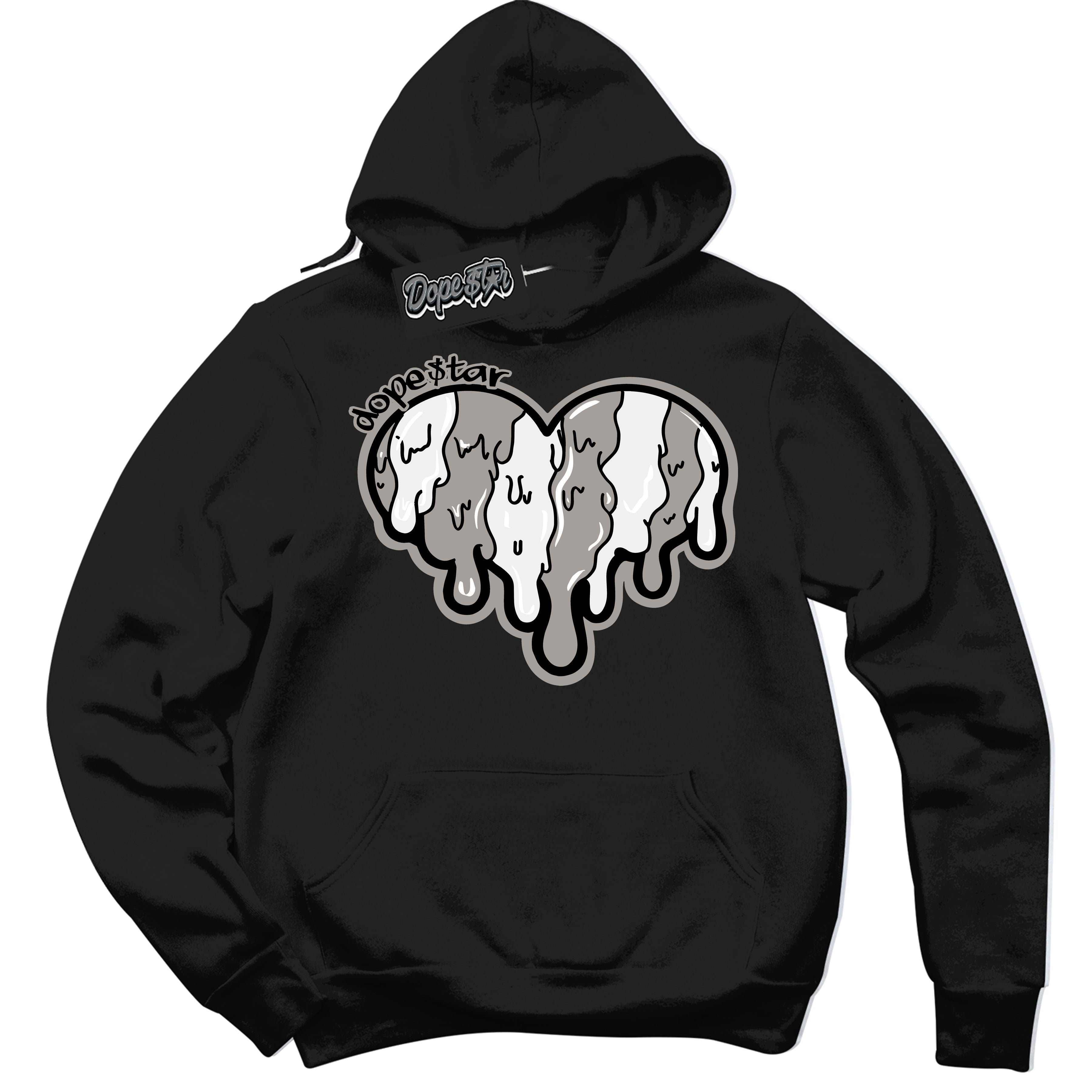 Cool Black Hoodie with “Melting Heart” design that Perfectly Matches Satin Shadow 1s Jordans.