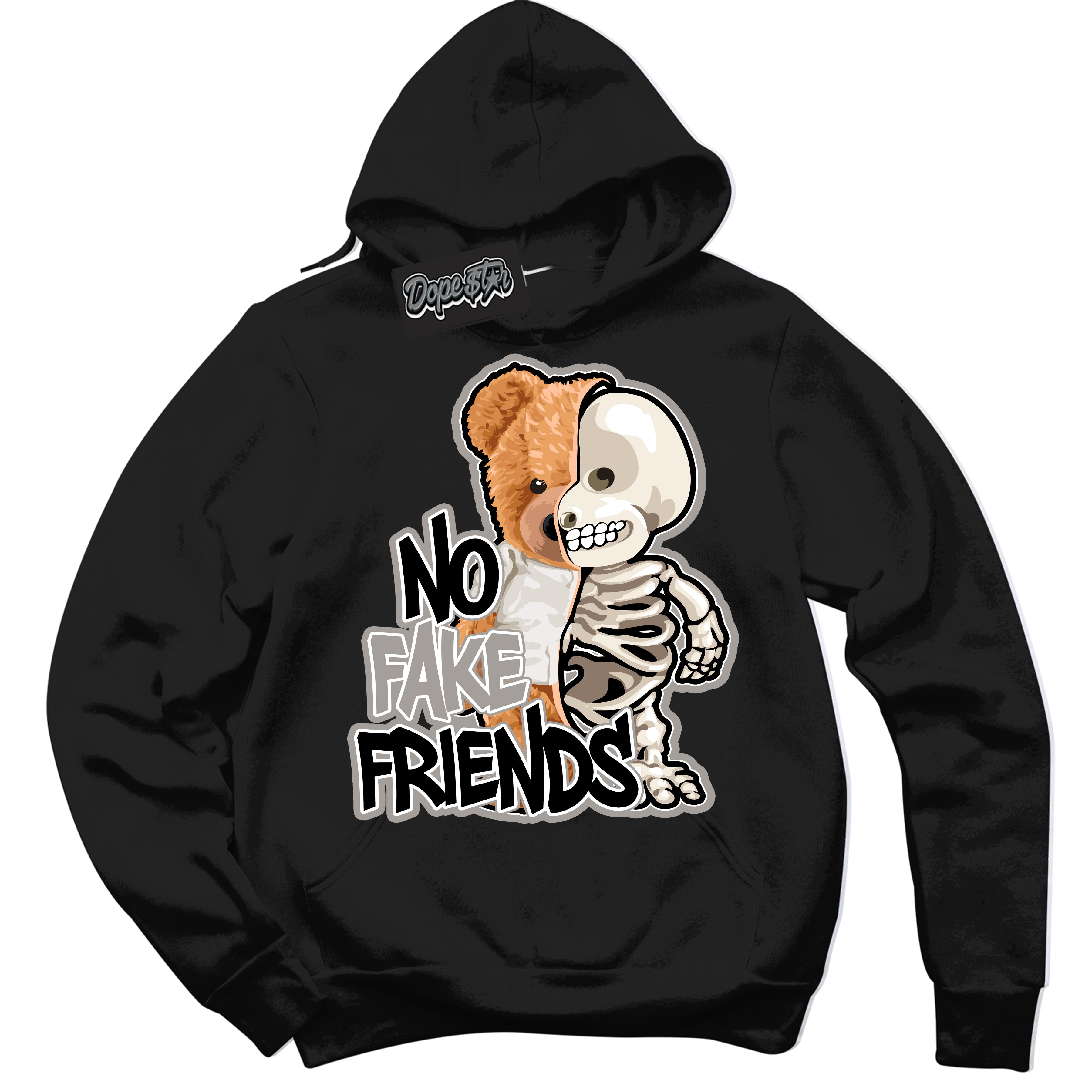 Cool Black Hoodie with “No Fake Friends” design that Perfectly Matches Satin Shadow 1s Jordans.