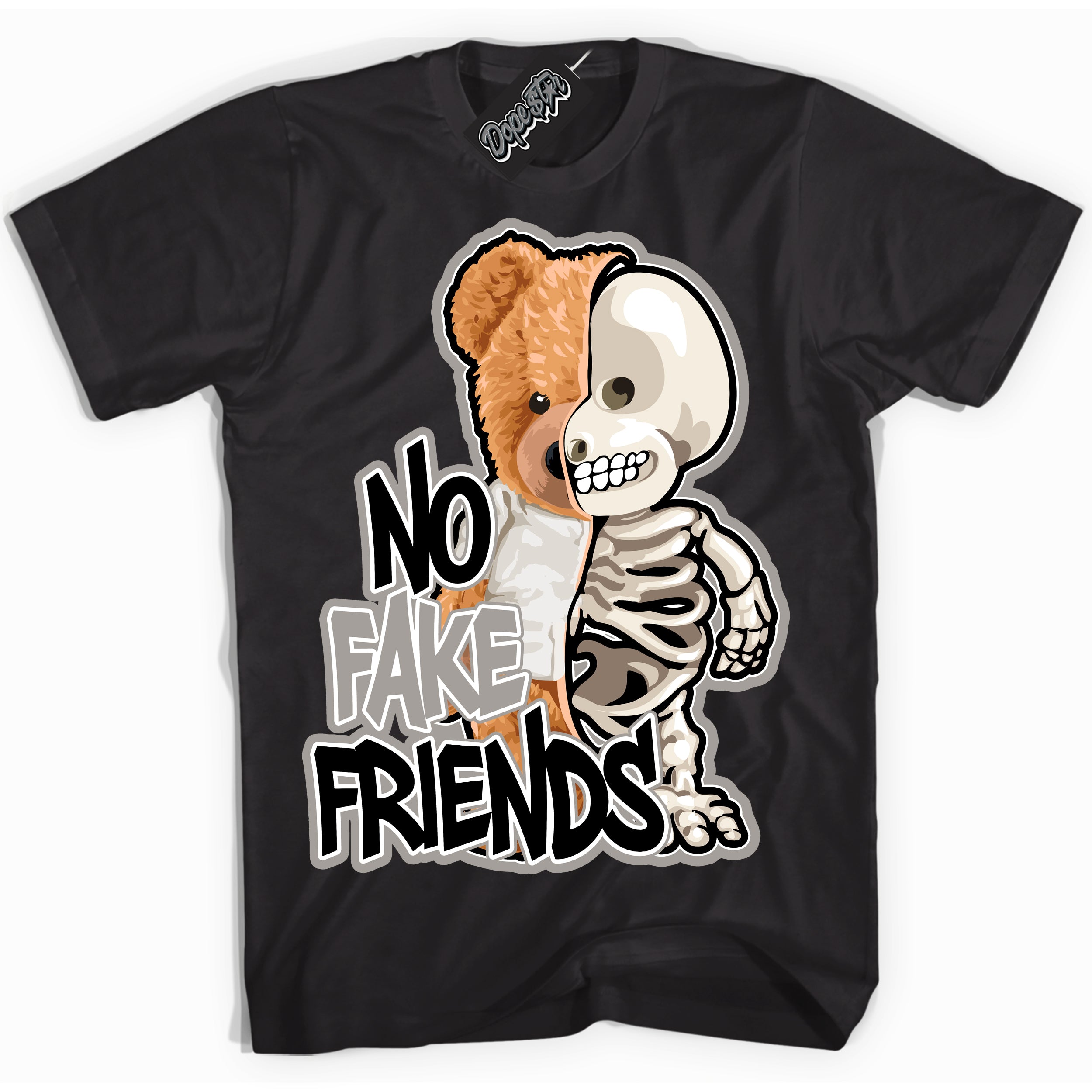 Cool Black Shirt with “No Fake Friends” design that perfectly matches the Satin Shadow 1s Jordans.