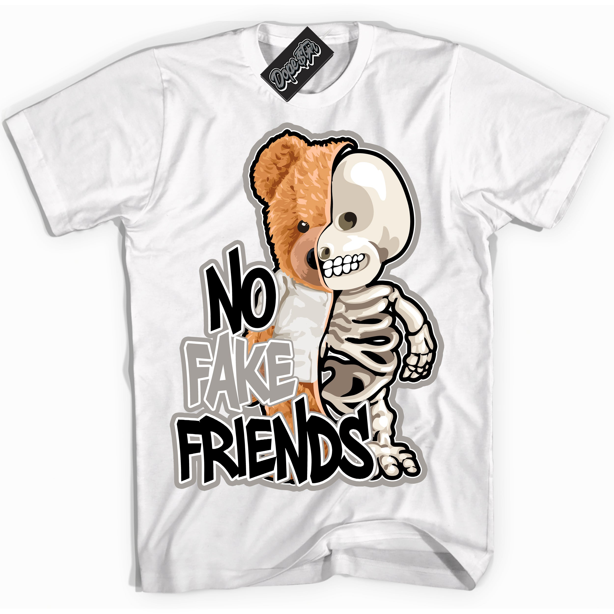 Cool White Shirt with “No Fake Friends” design that perfectly matches the Satin Shadow 1s Jordans.