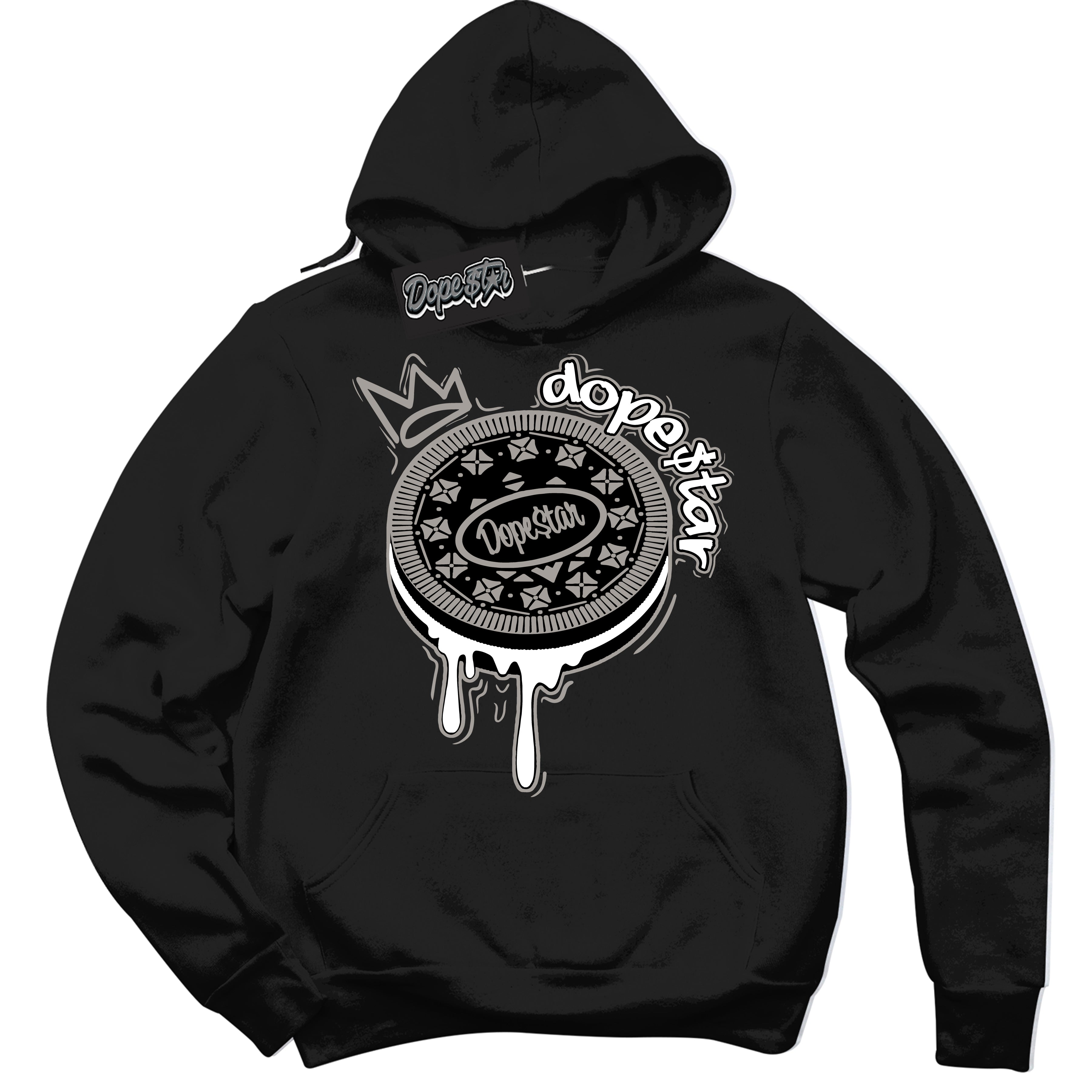 Cool Black Hoodie with “Oreo DS” design that Perfectly Matches Satin Shadow 1s Jordans.