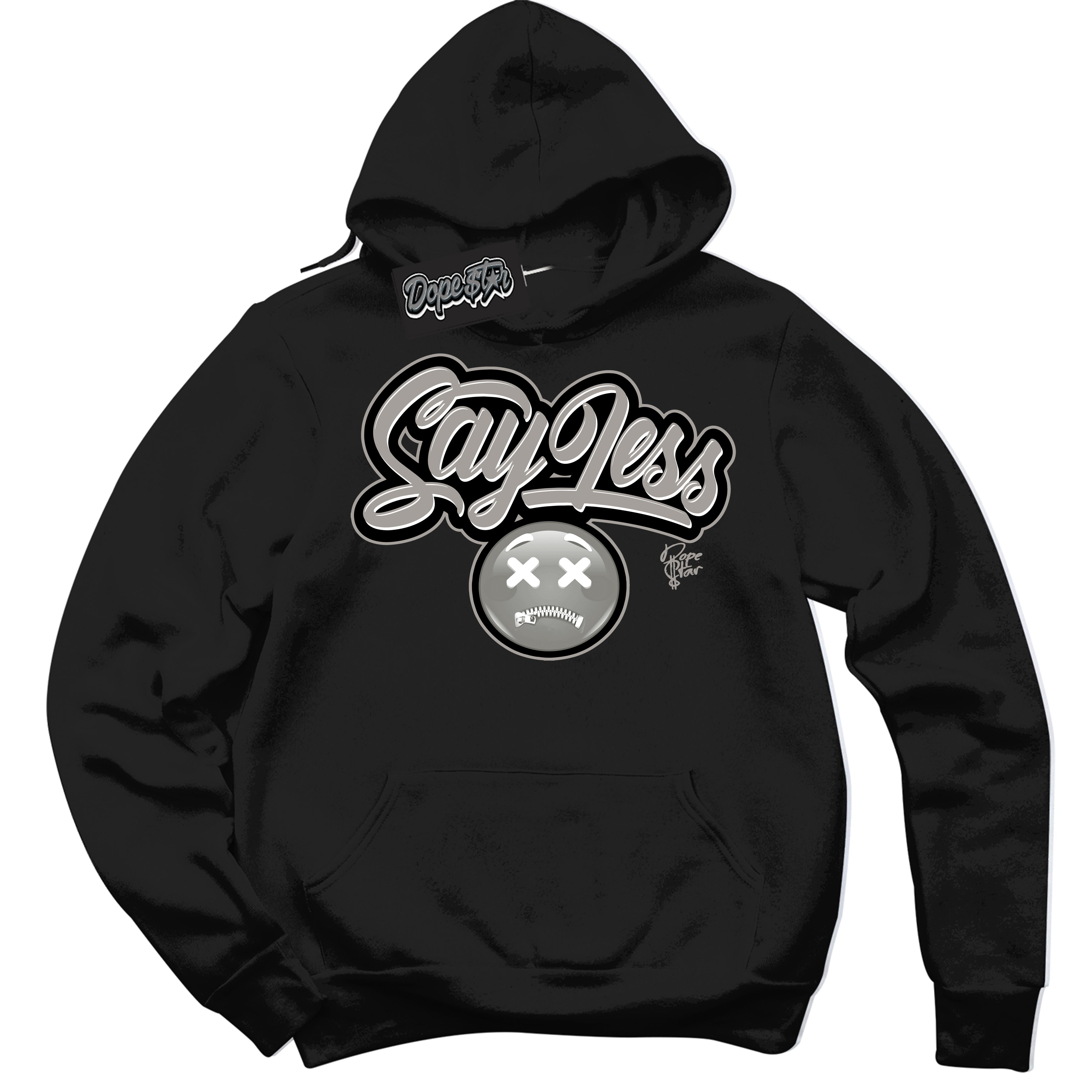 Cool Black Hoodie with “Say Less” design that Perfectly Matches Satin Shadow 1s Jordans.