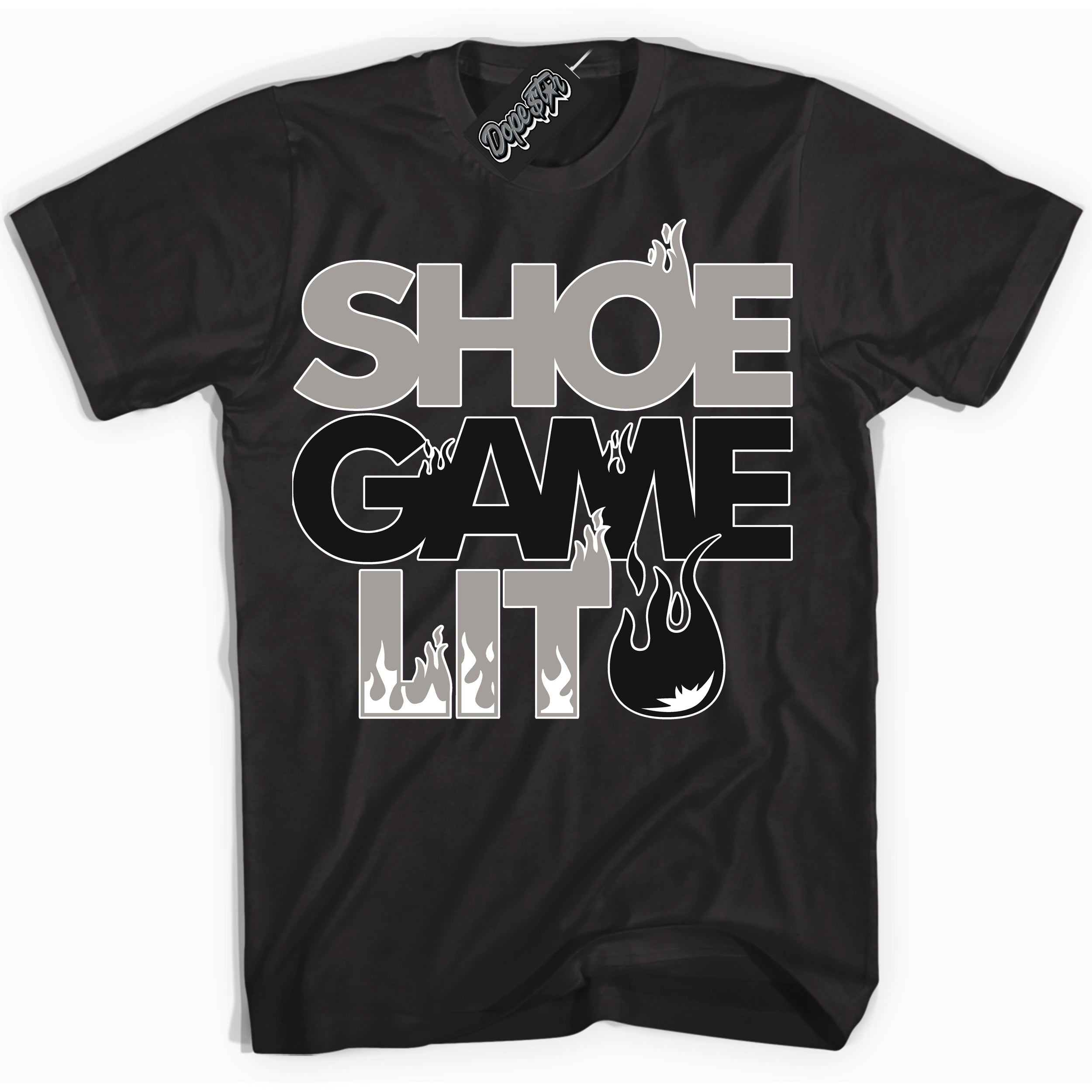 Cool Black Shirt with “Shoe Game Lit” design that perfectly matches the Satin Shadow 1s Jordans.