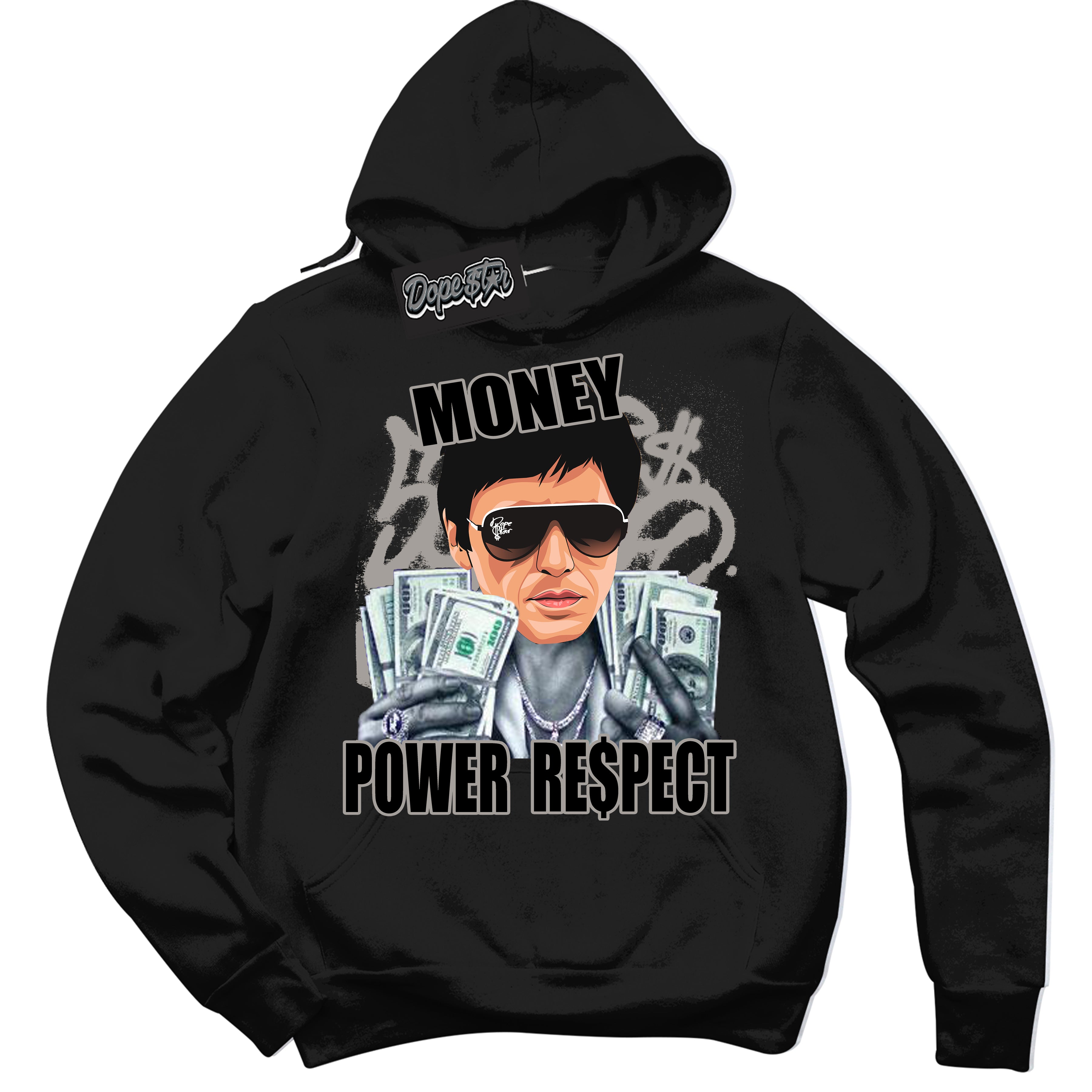 Cool Black Hoodie with “Tony Montana” design that Perfectly Matches Satin Shadow 1s Jordans.