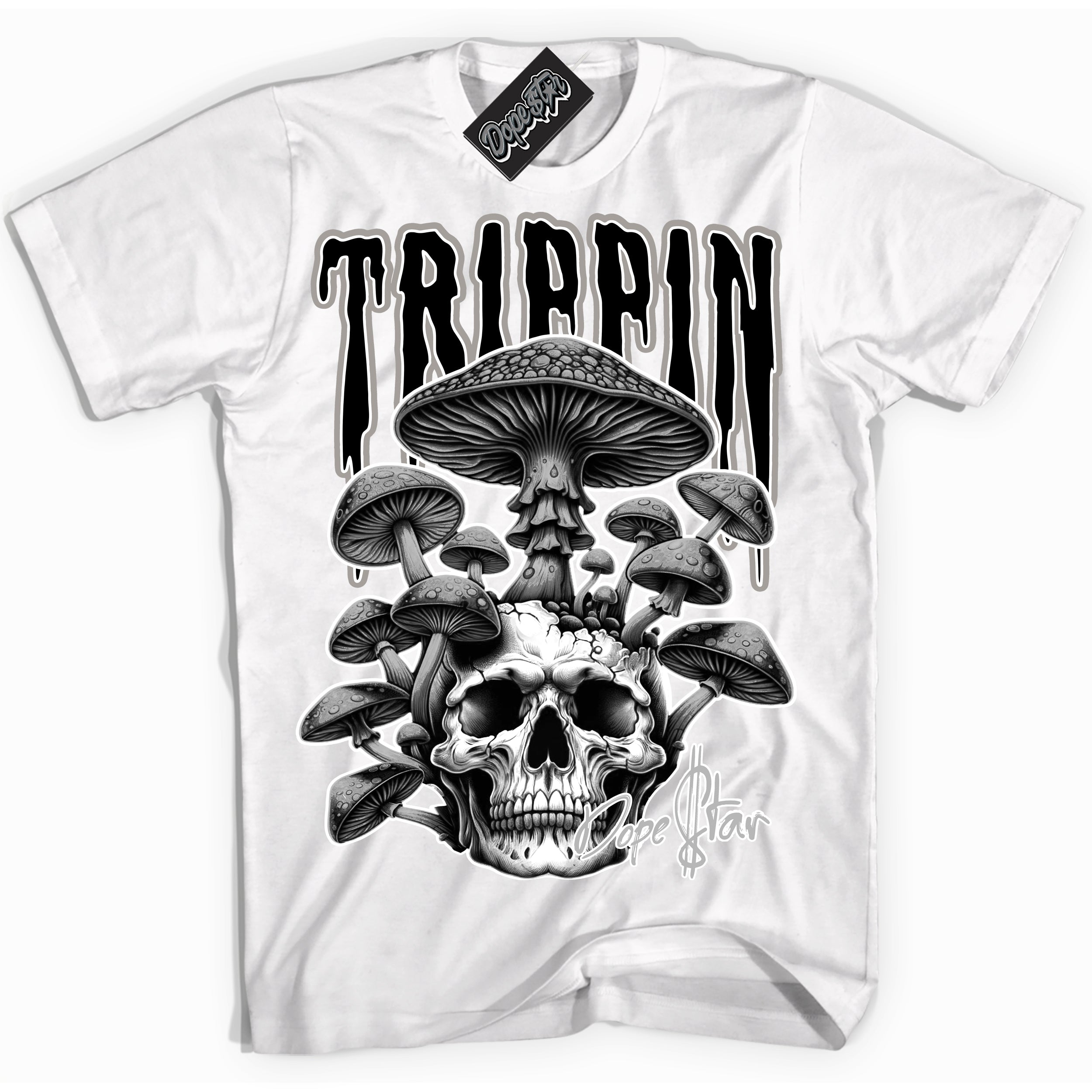 Cool White Shirt with “Trippin” design that perfectly matches the Satin Shadow 1s Jordans.