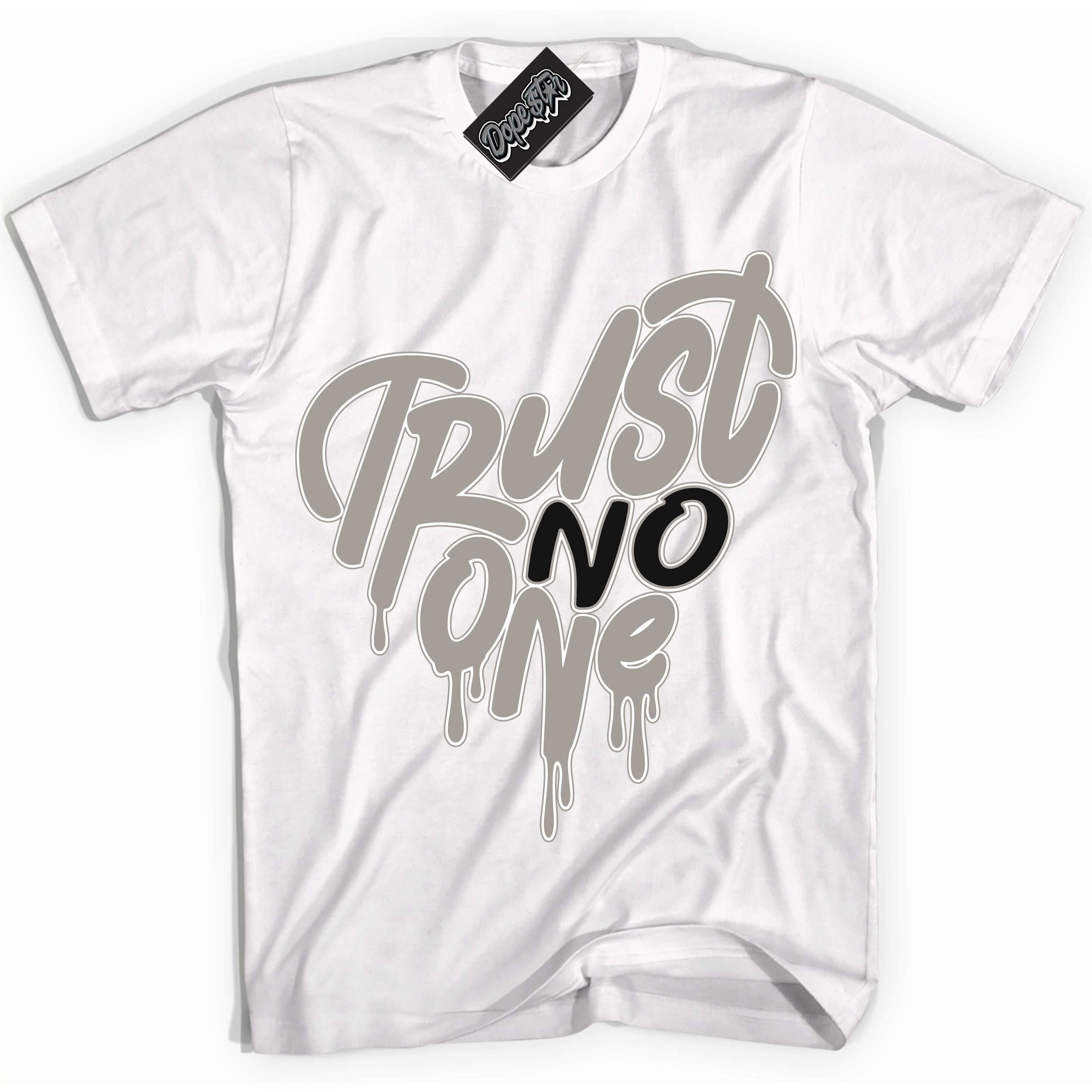 Cool White Shirt with “Trust No One Heart” design that perfectly matches the Satin Shadow 1s Jordans.