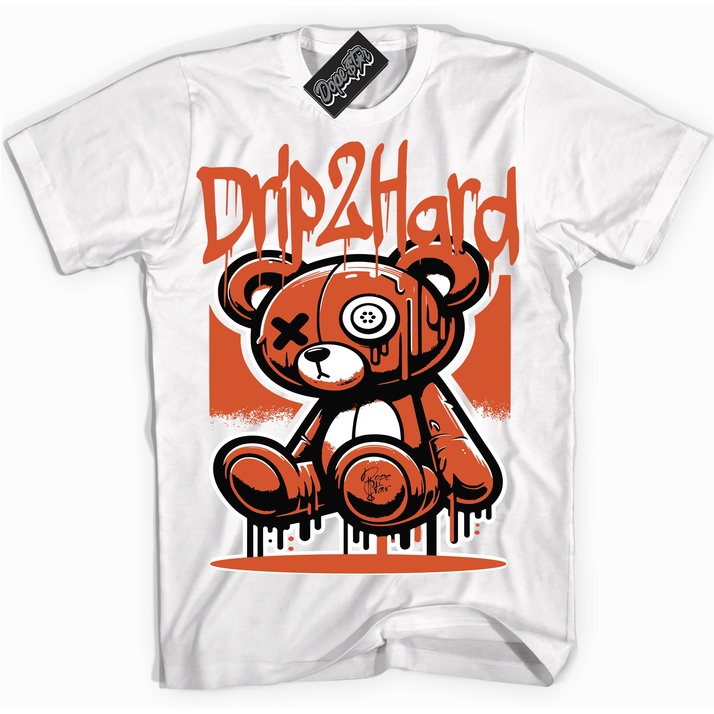 Cool White graphic tee with “ Drip 2 Hard ” design, that perfectly matches Shattered Backboard 1s