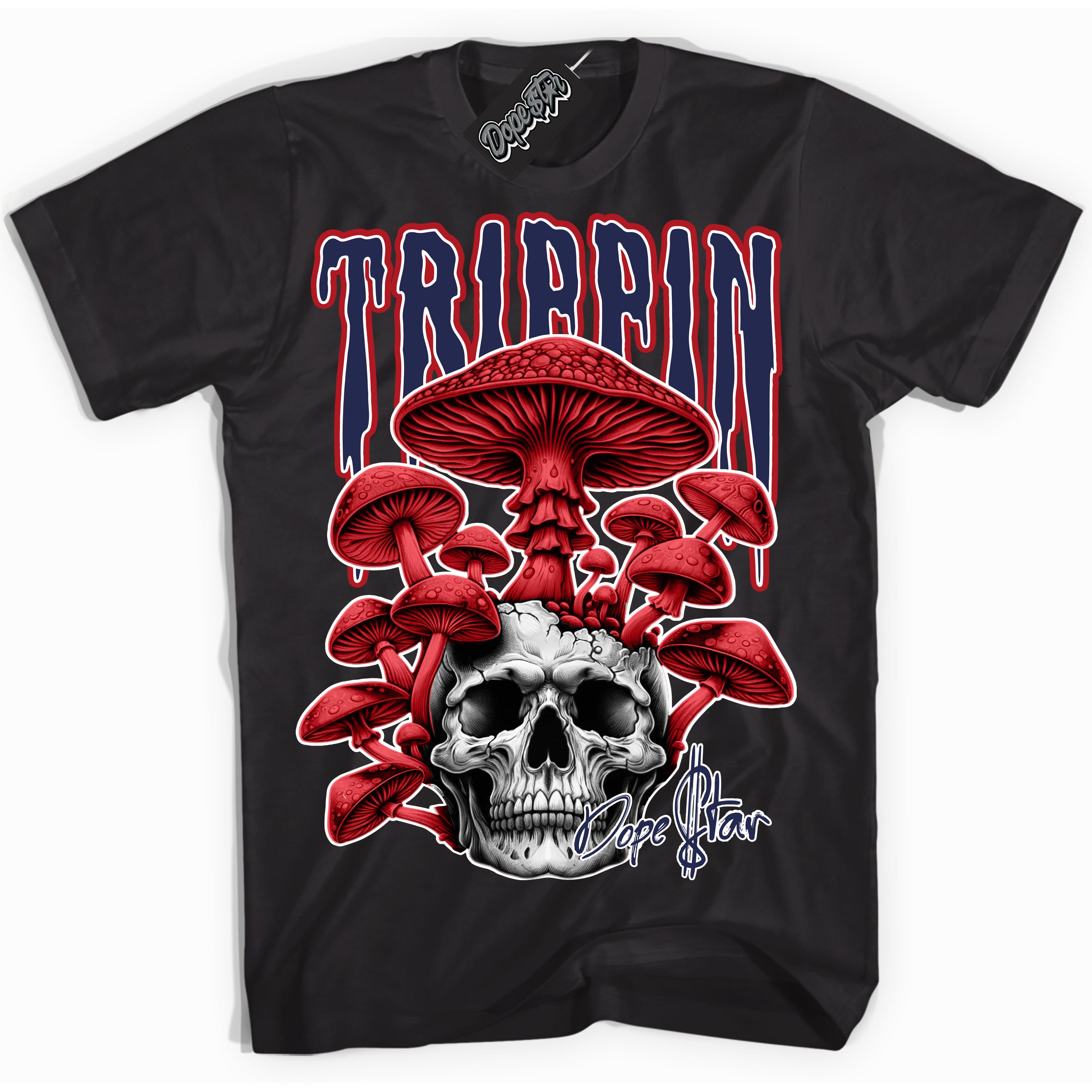 Cool Black Shirt with “Trippin” design that perfectly matches the Golf USA 1s Sneakers.