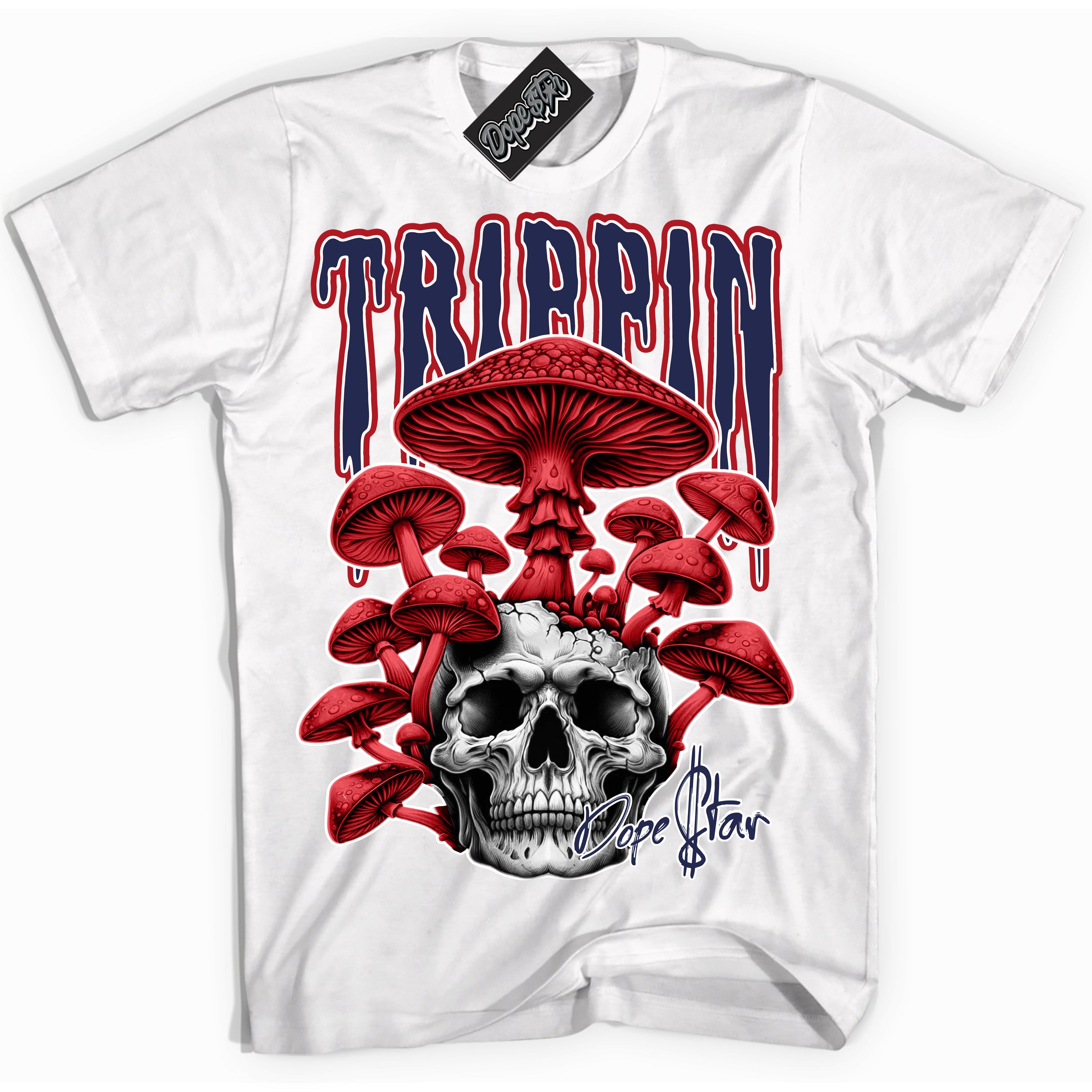 Cool White Shirt with “Trippin” design that perfectly matches the Golf USA 1s Sneakers.