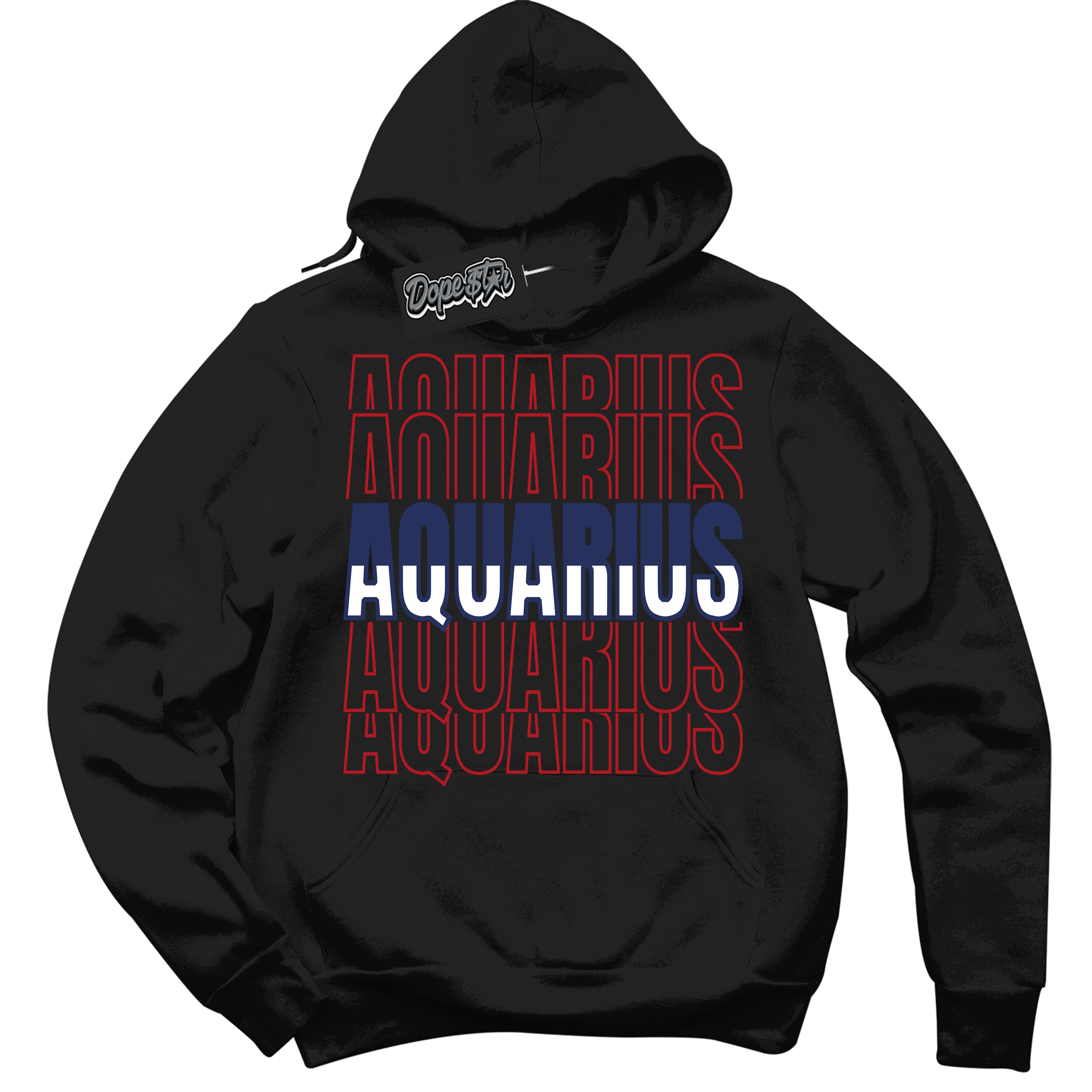 Cool Black Hoodie with “Aquarius” design that Perfectly Matches Howard University 1s Jordans.