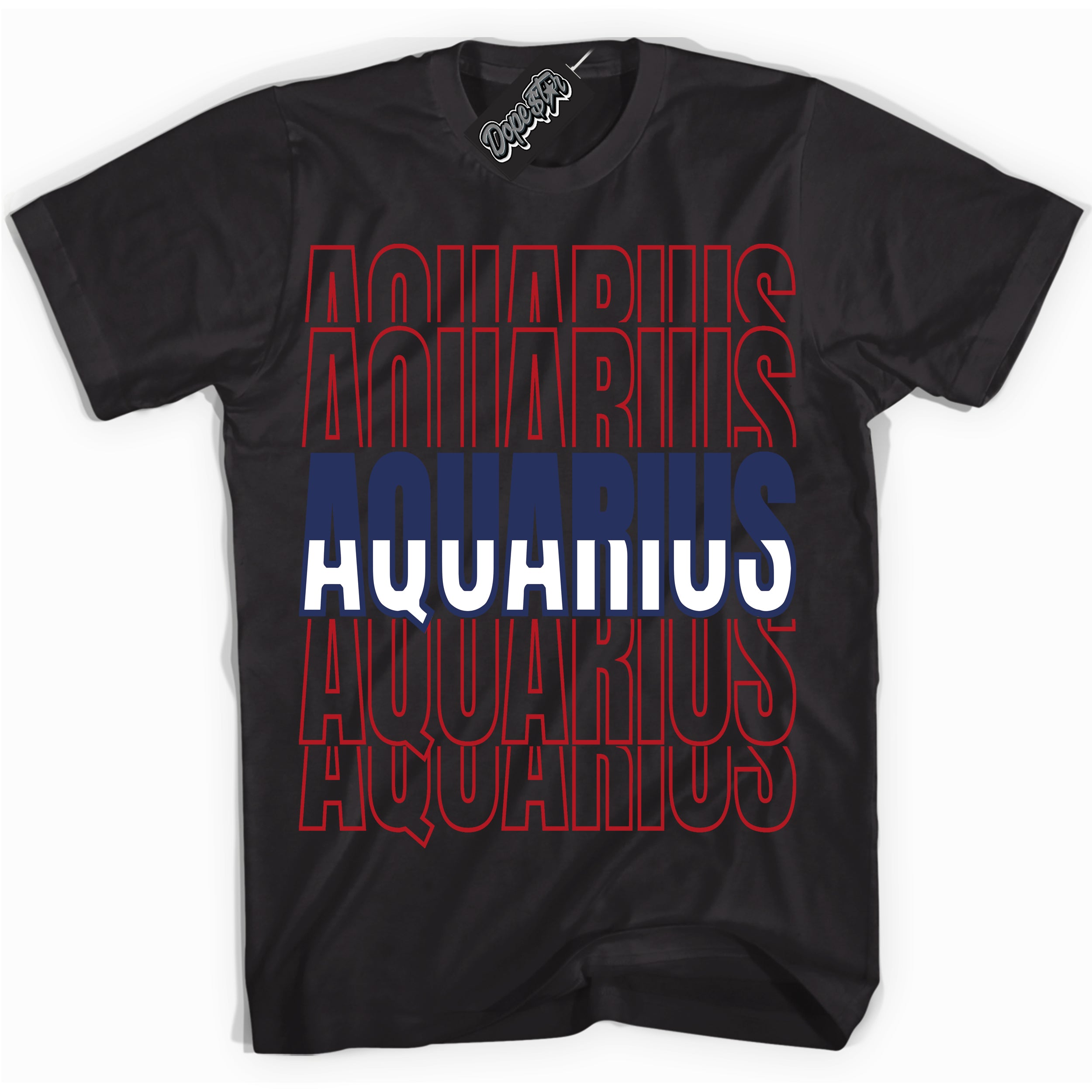 Cool Black Shirt with “Aquarius” design that perfectly matches the Howard University 1s Jordans.