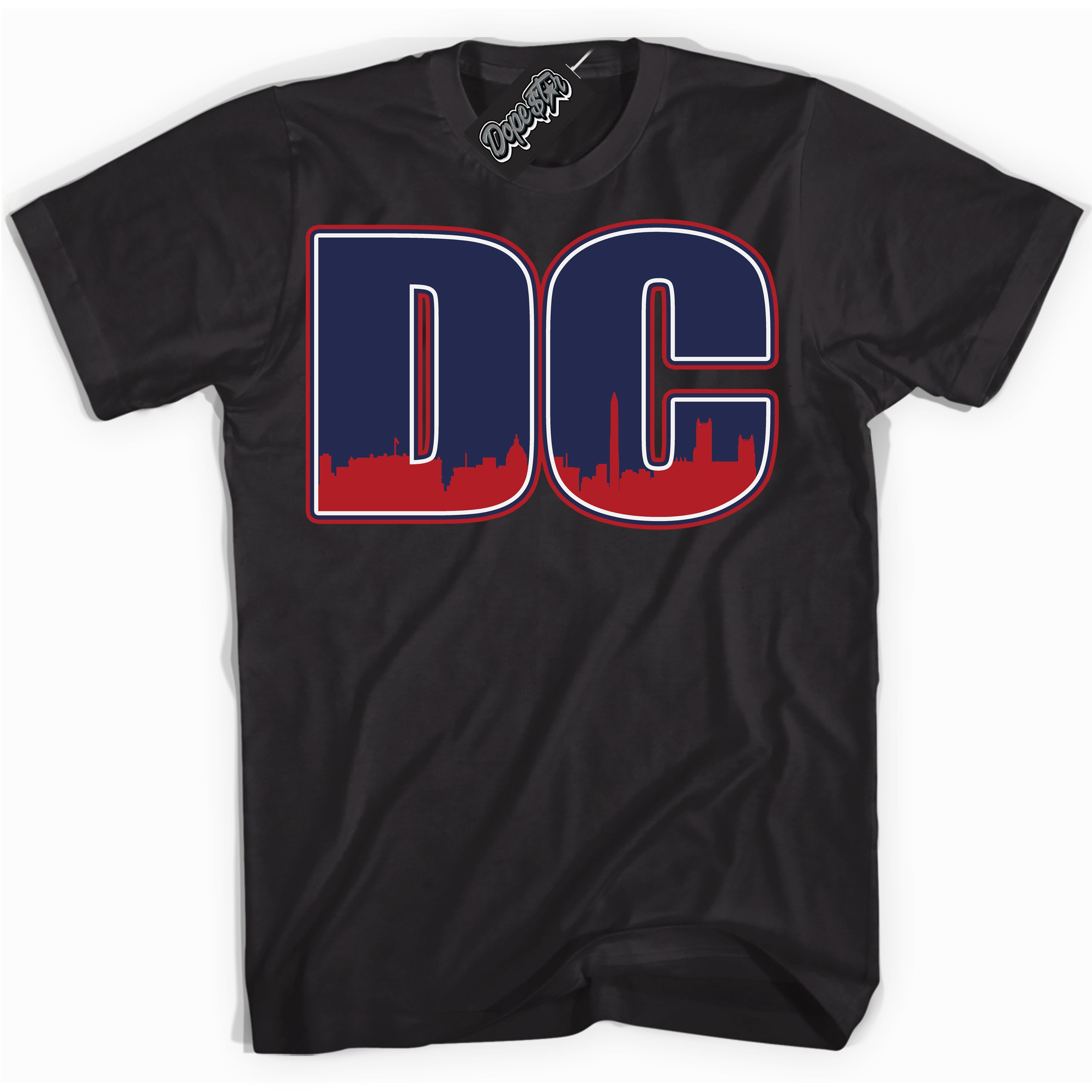 Cool Black Shirt with “DC” design that perfectly matches the Howard University 1s Jordans.