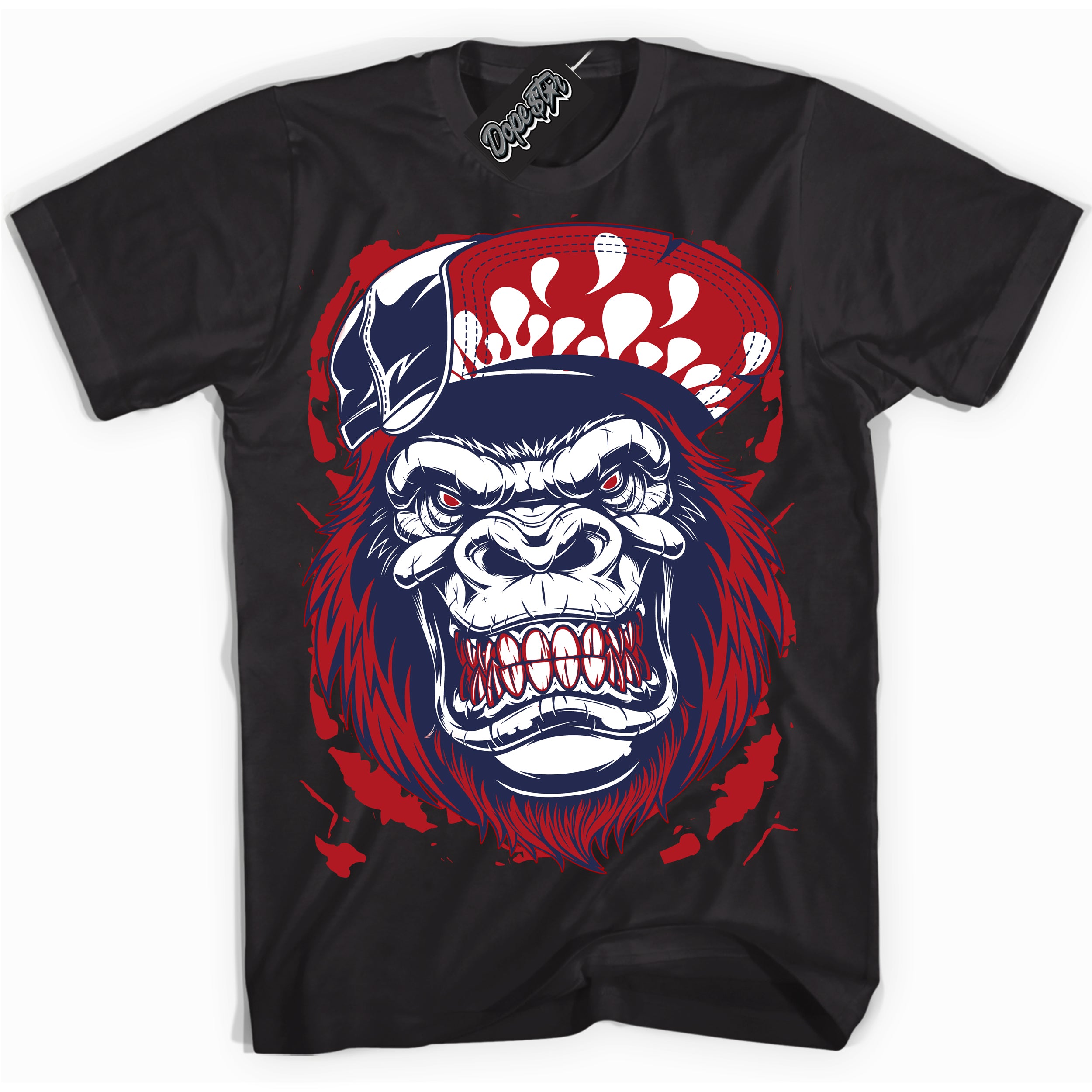 Cool Black Shirt with “Gorilla Beast” design that perfectly matches the Howard University 1s Jordans.