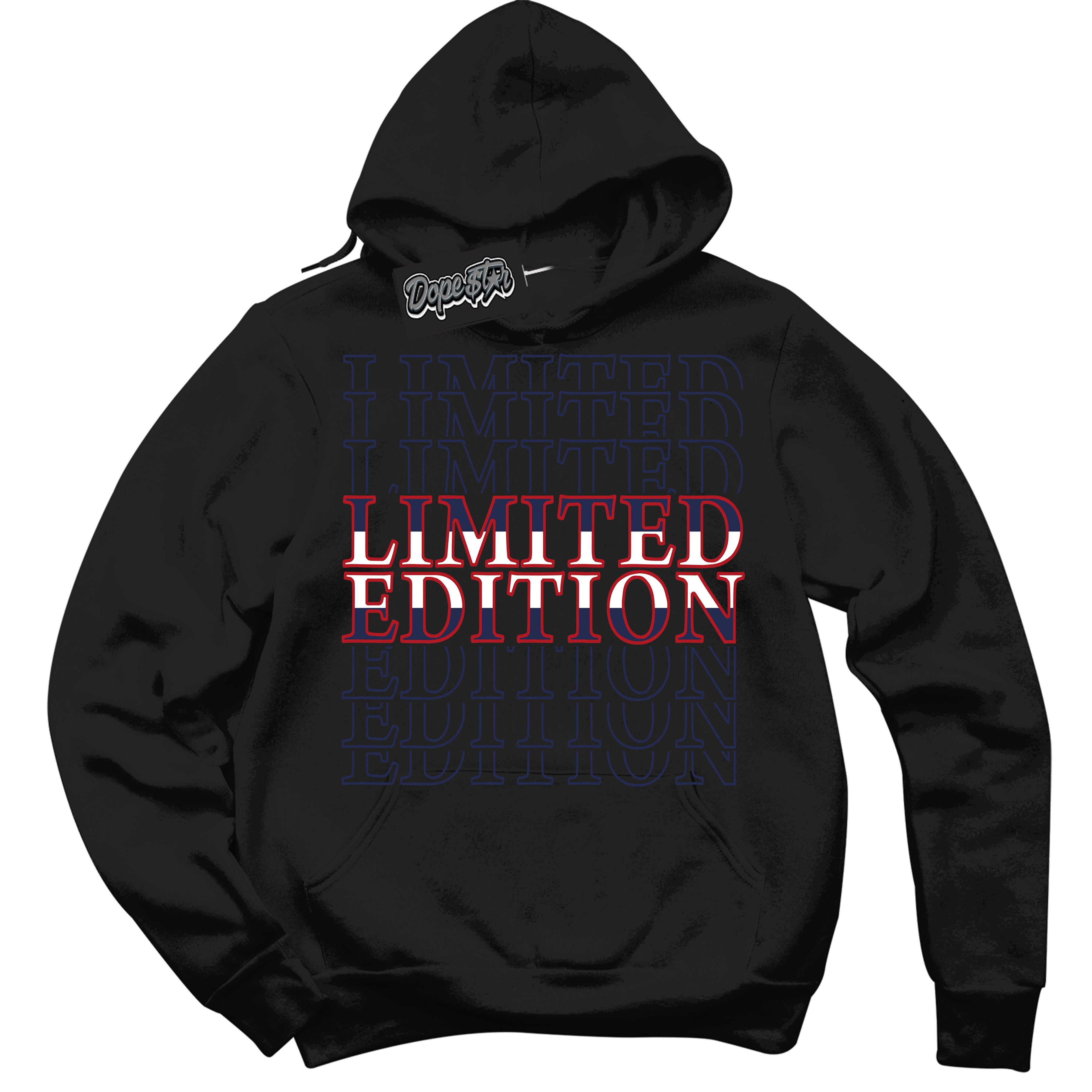 Cool Black Hoodie with “Limited Edition” design that Perfectly Matches Howard University 1s Jordans.