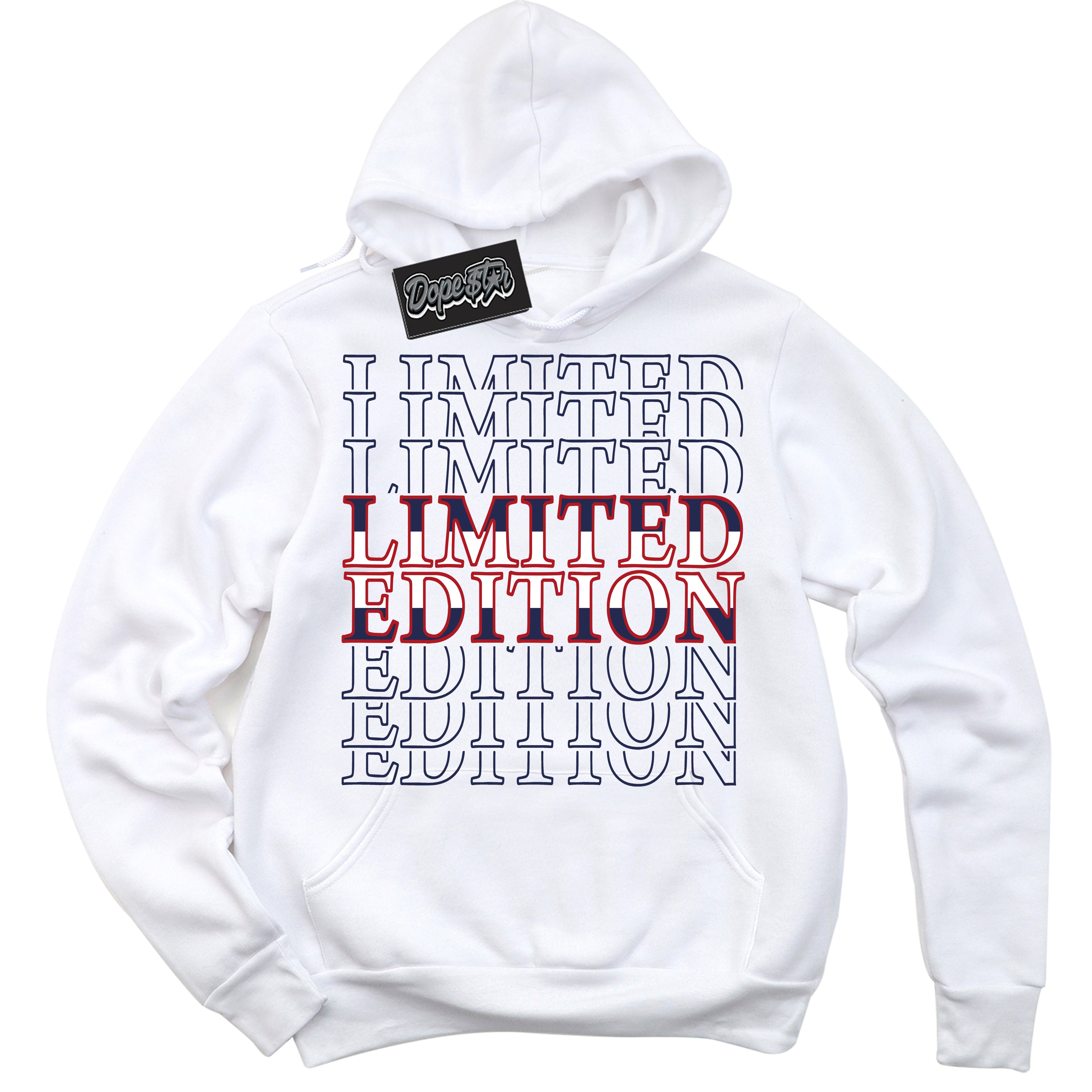 Cool White Hoodie with “Limited Edition” design that Perfectly Matches Howard University 1s Jordans.