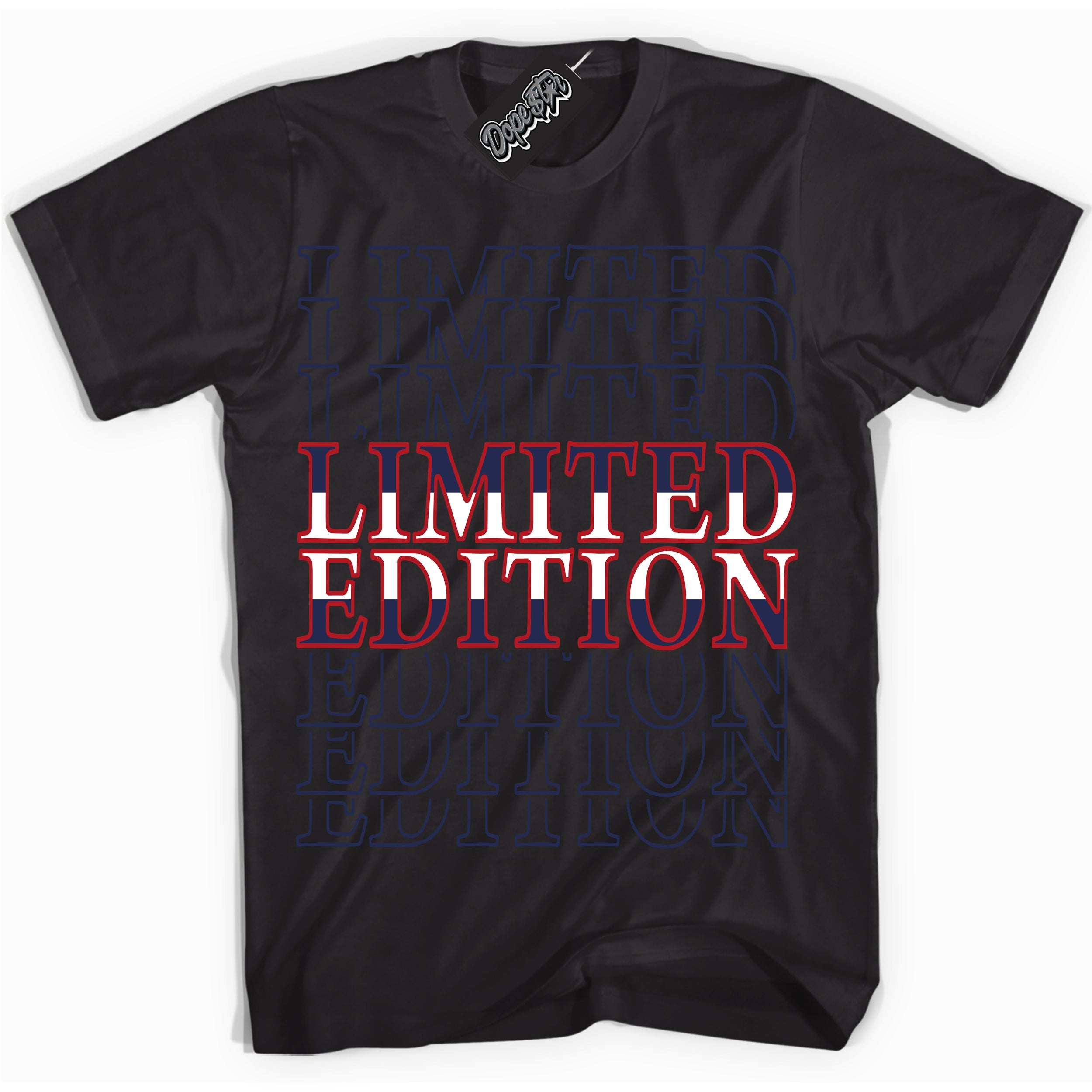 Cool Black Shirt with “Limited Edition” design that perfectly matches the Howard University 1s Jordans.