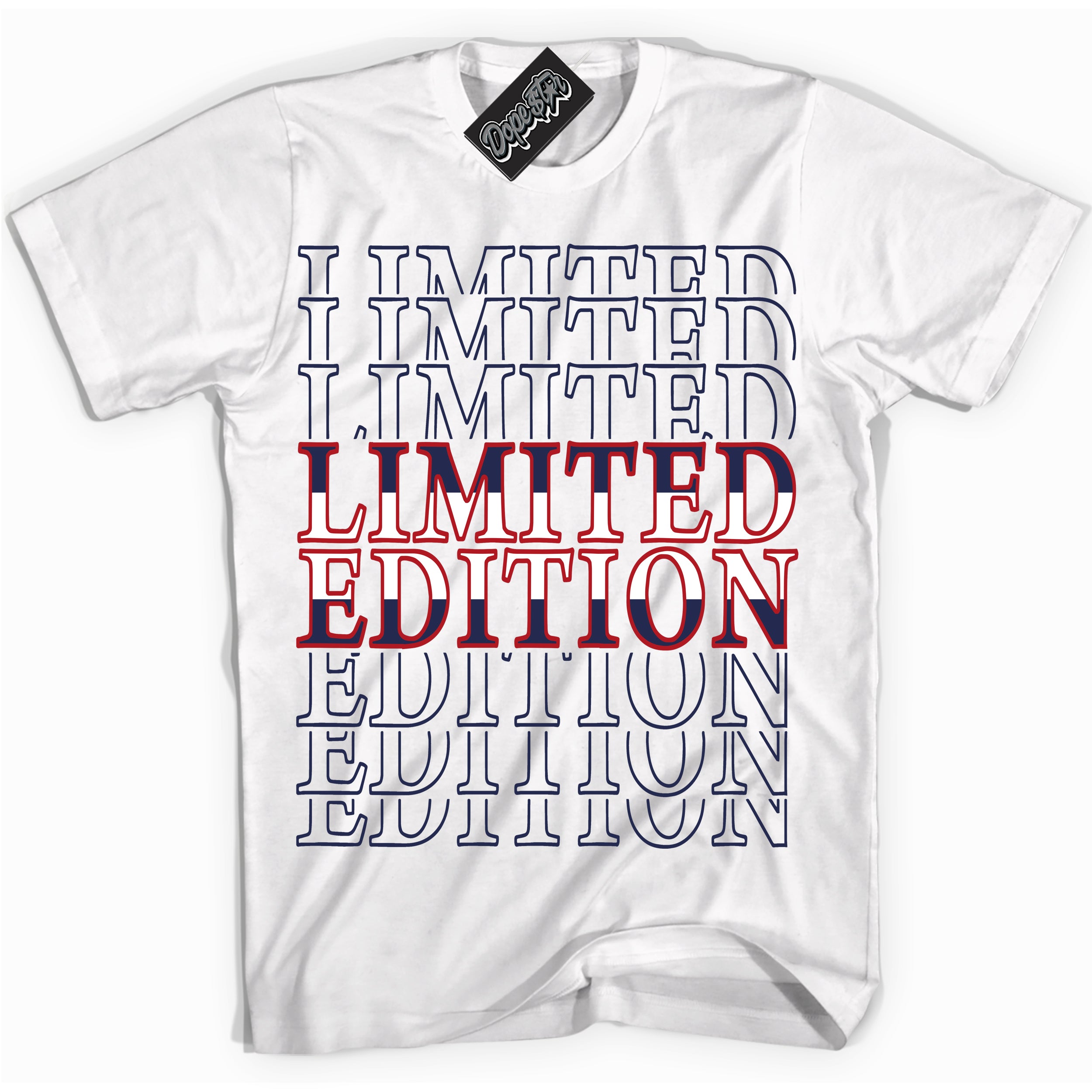 Cool White Shirt with “Limited Edition” design that perfectly matches the Howard University 1s Jordans.