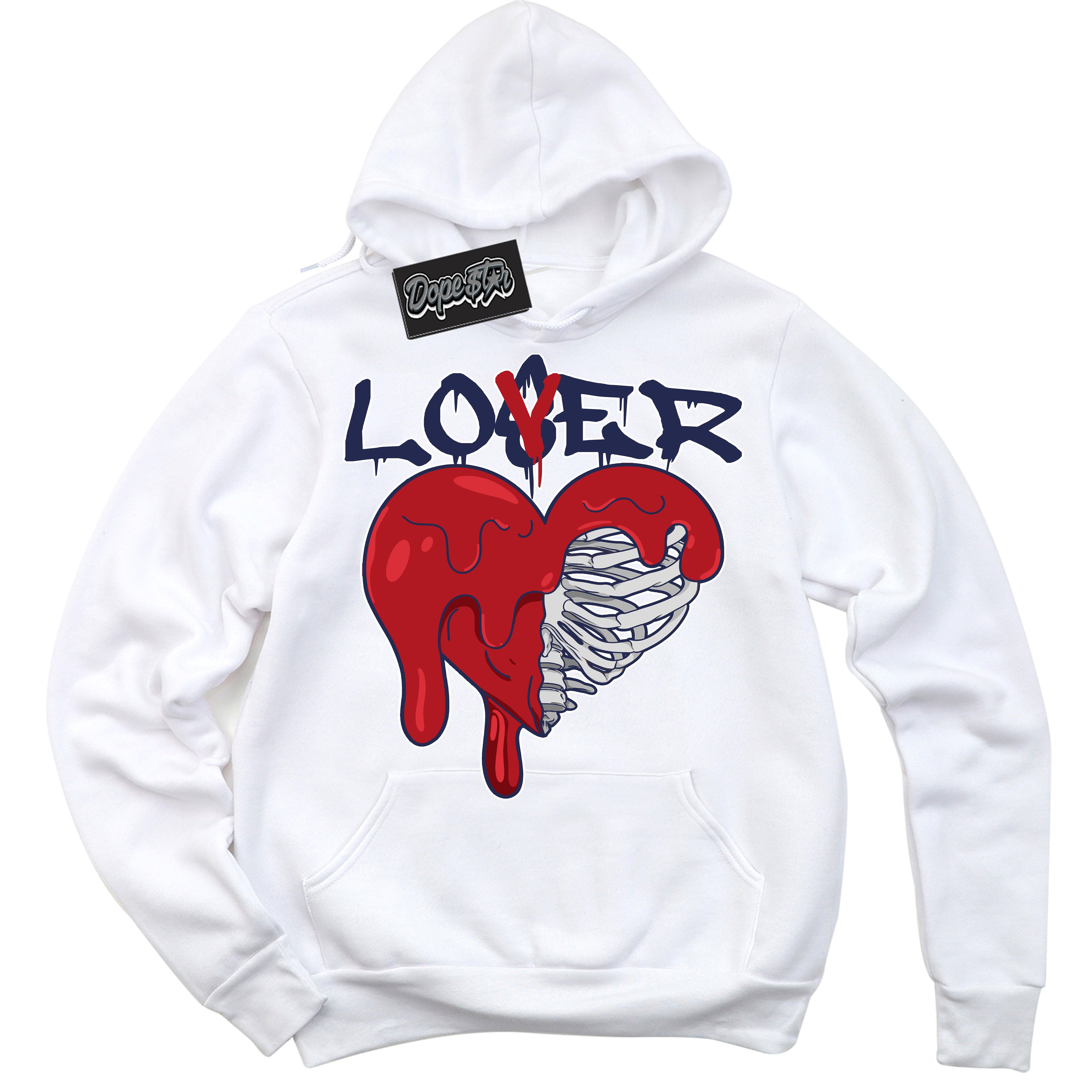 Cool White Hoodie with “Lover Loser” design that Perfectly Matches Howard University 1s Jordans.