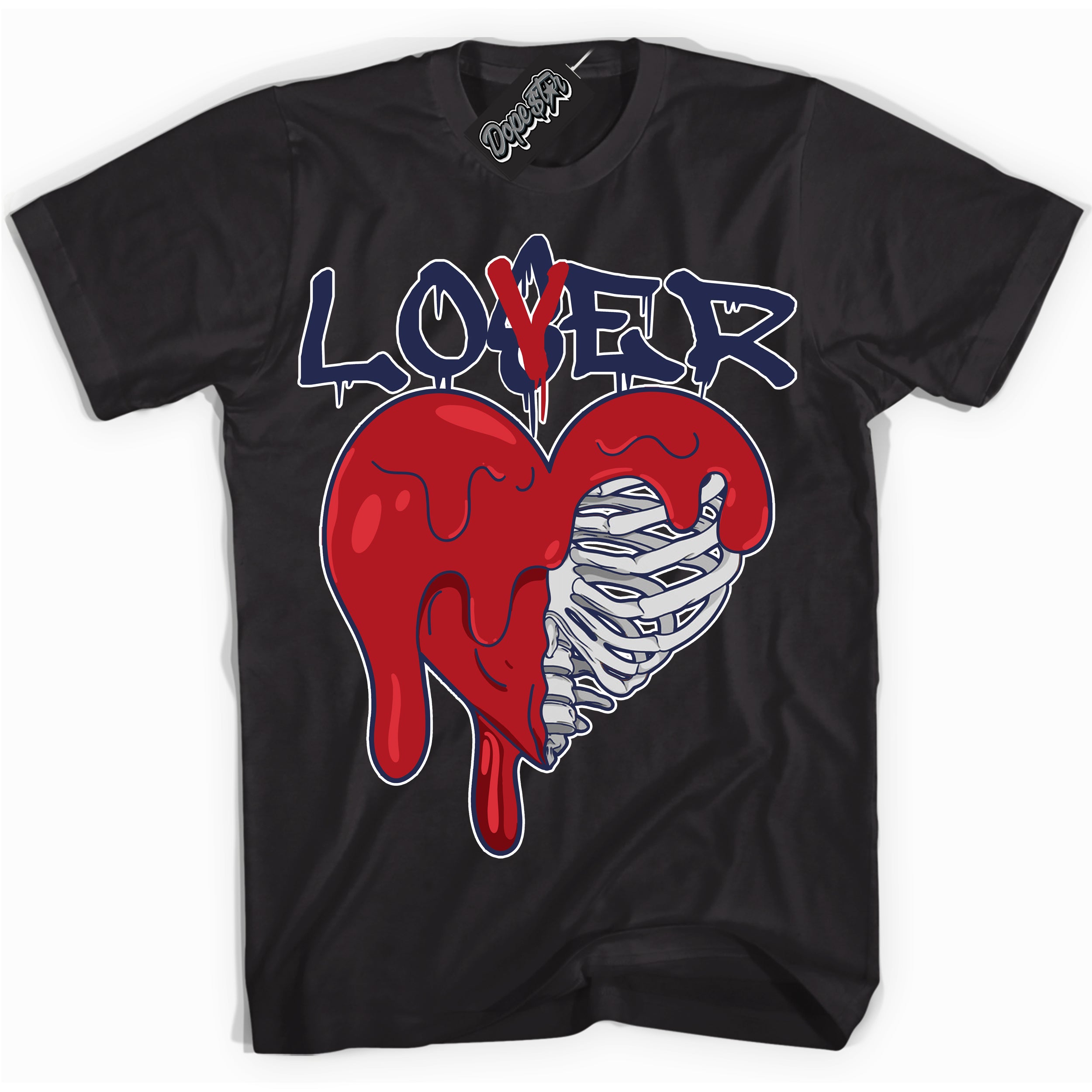 Cool Black Shirt with “Lover Loser” design that perfectly matches the Howard University 1s Jordans.