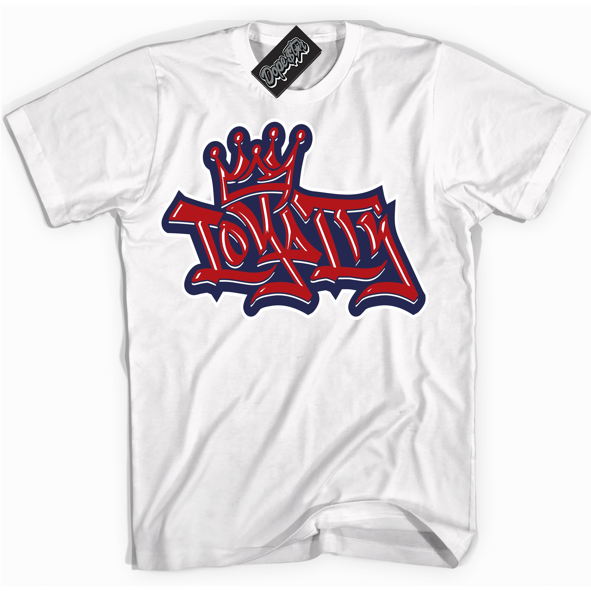 Cool White Shirt with “Loyalty Crown” design that perfectly matches the Howard University 1s Jordans.