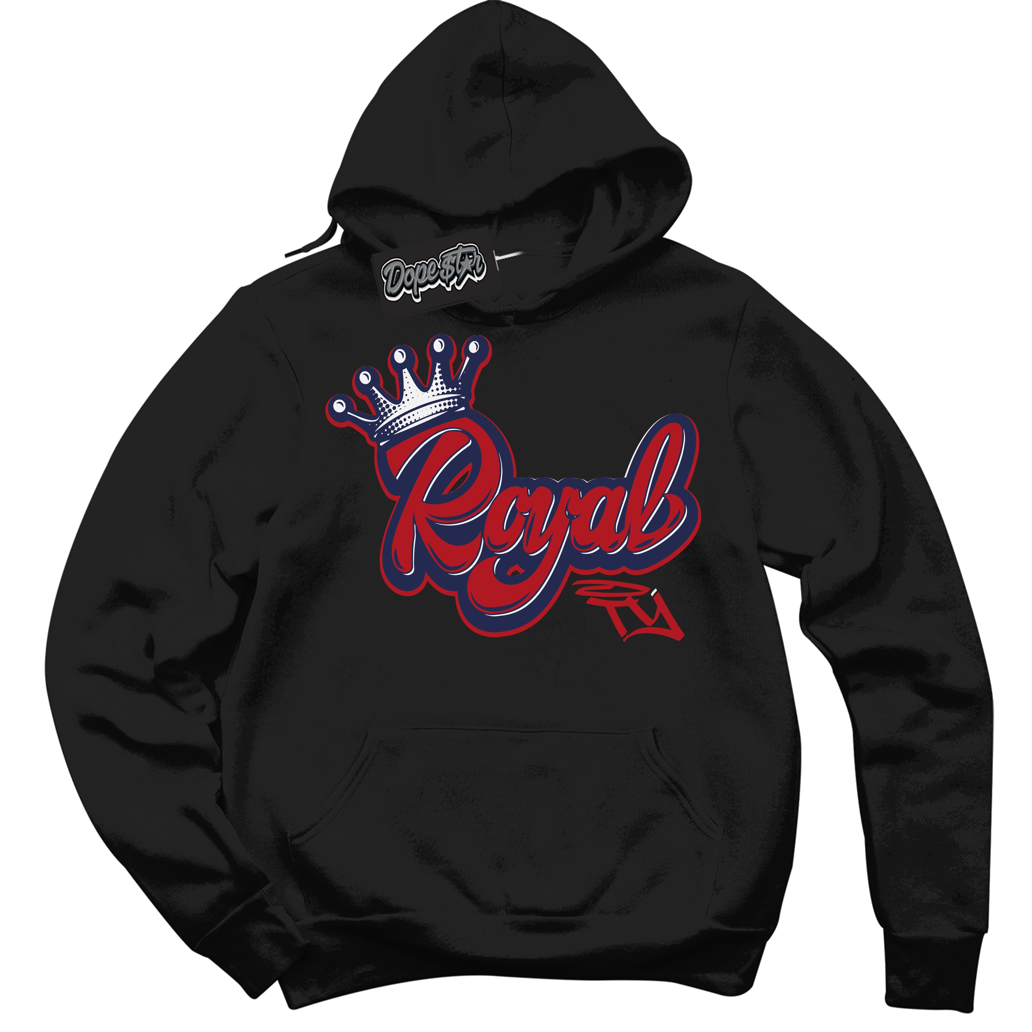 Cool Black Hoodie with “Royalty” design that Perfectly Matches Howard University 1s Jordans.