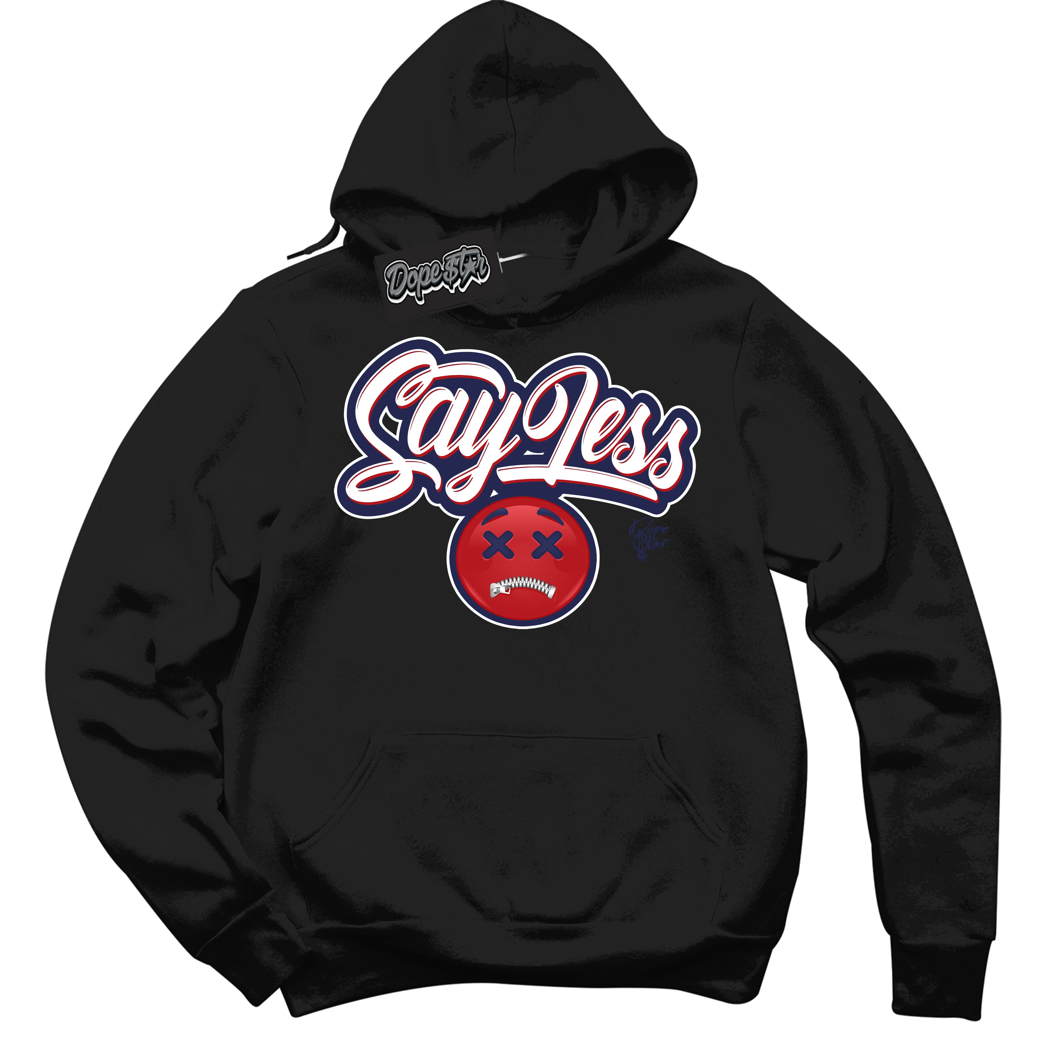 Cool Black Hoodie with “Say Less” design that Perfectly Matches Howard University 1s Jordans.