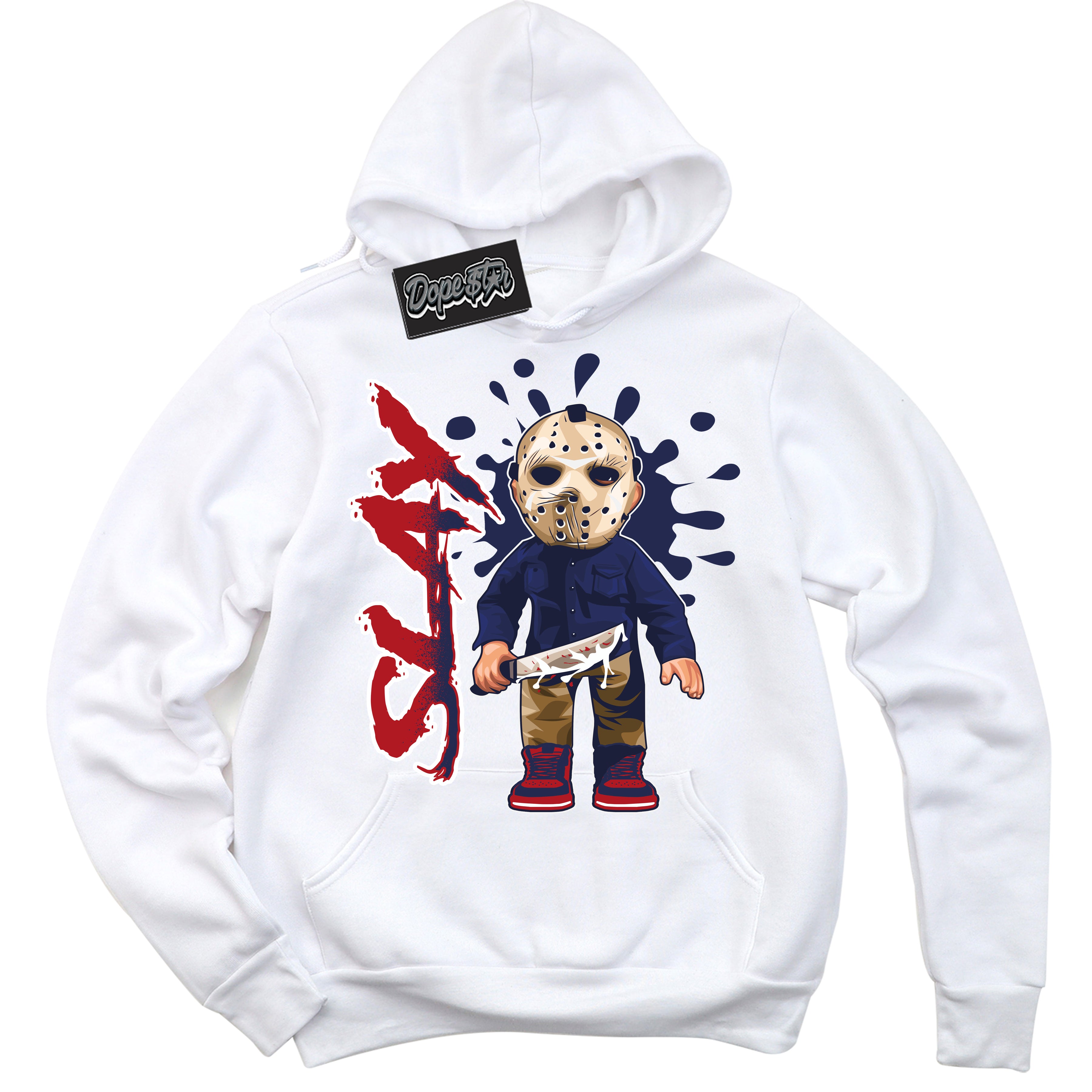 Cool White Hoodie with “Slay” design that Perfectly Matches Howard University 1s Jordans.