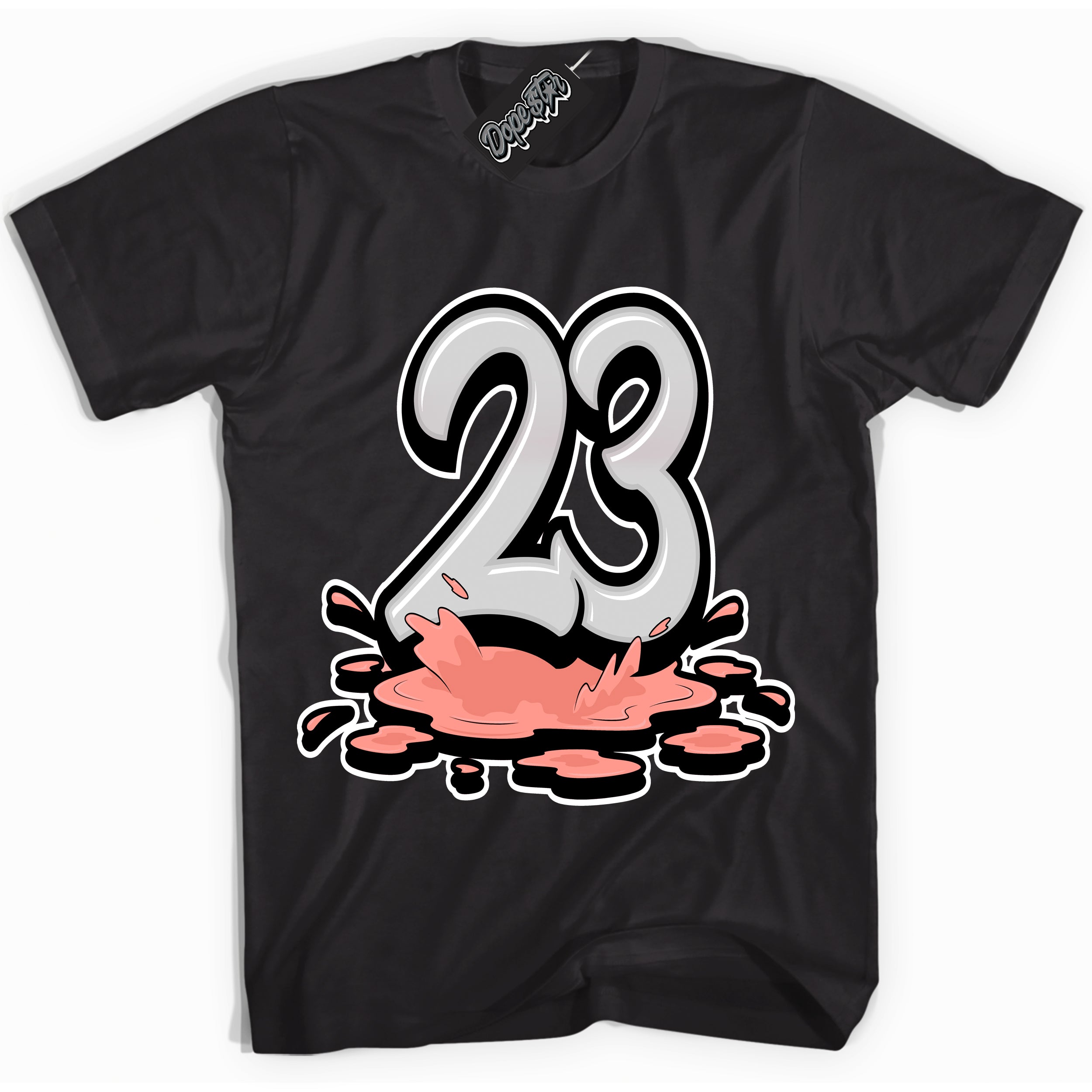 Cool Black Shirt with “23 Melting” design that perfectly matches the Paris Saint-Germain 1s Jordans.