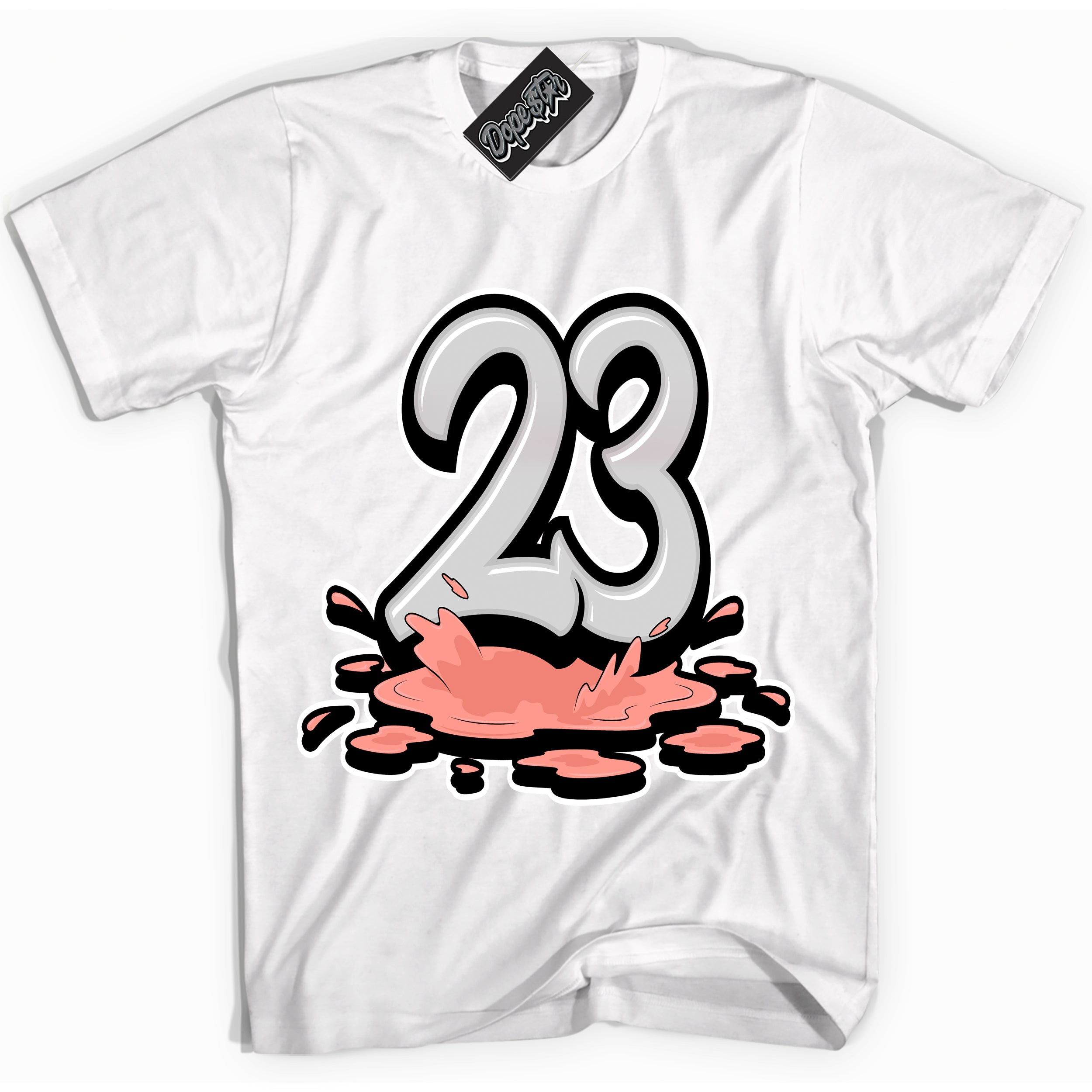 Cool White Shirt with “23 Melting” design that perfectly matches the Paris Saint-Germain 1s Jordans.