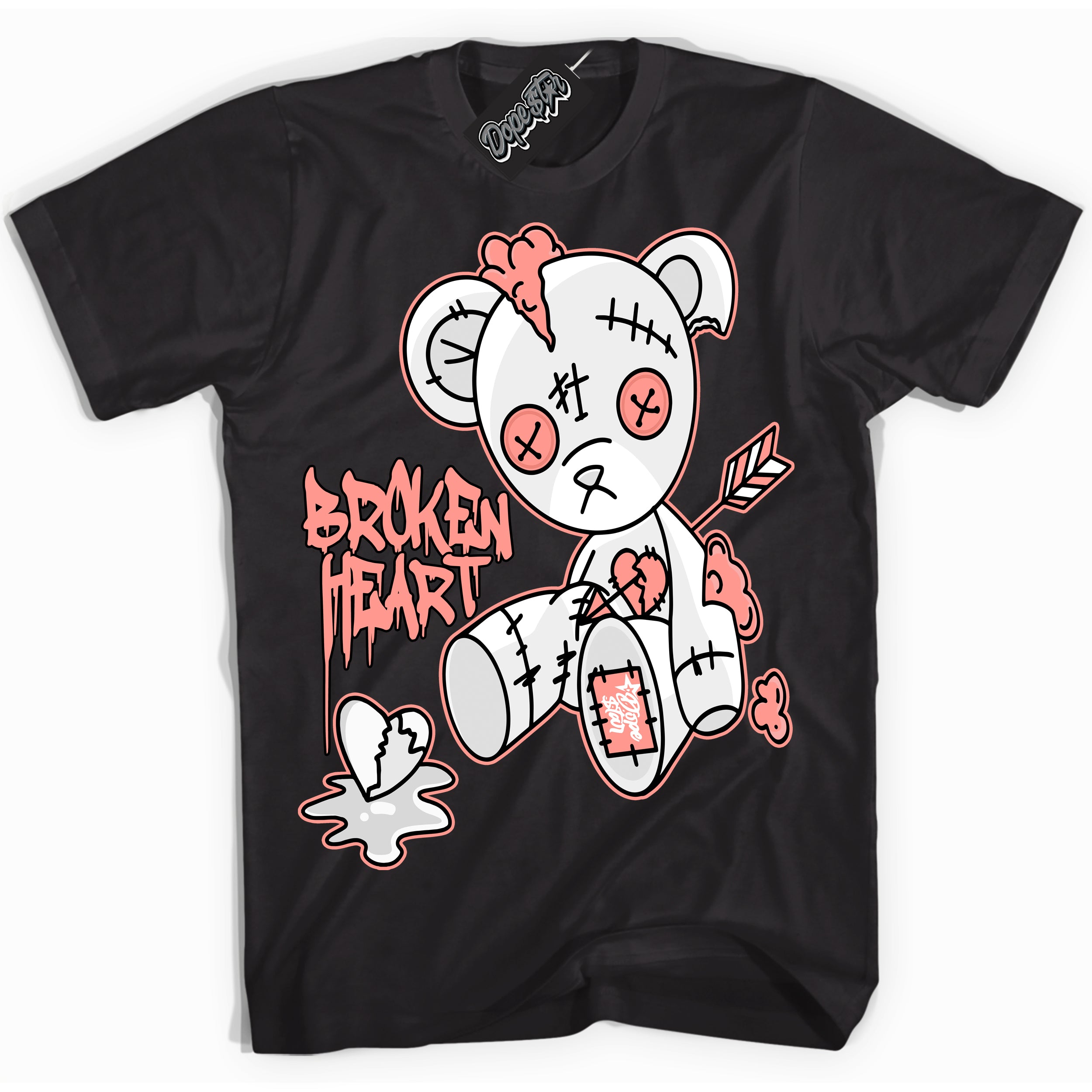 Cool Black Shirt with “Broken Heart Bear” design that perfectly matches the Paris Saint-Germain 1s Jordans.