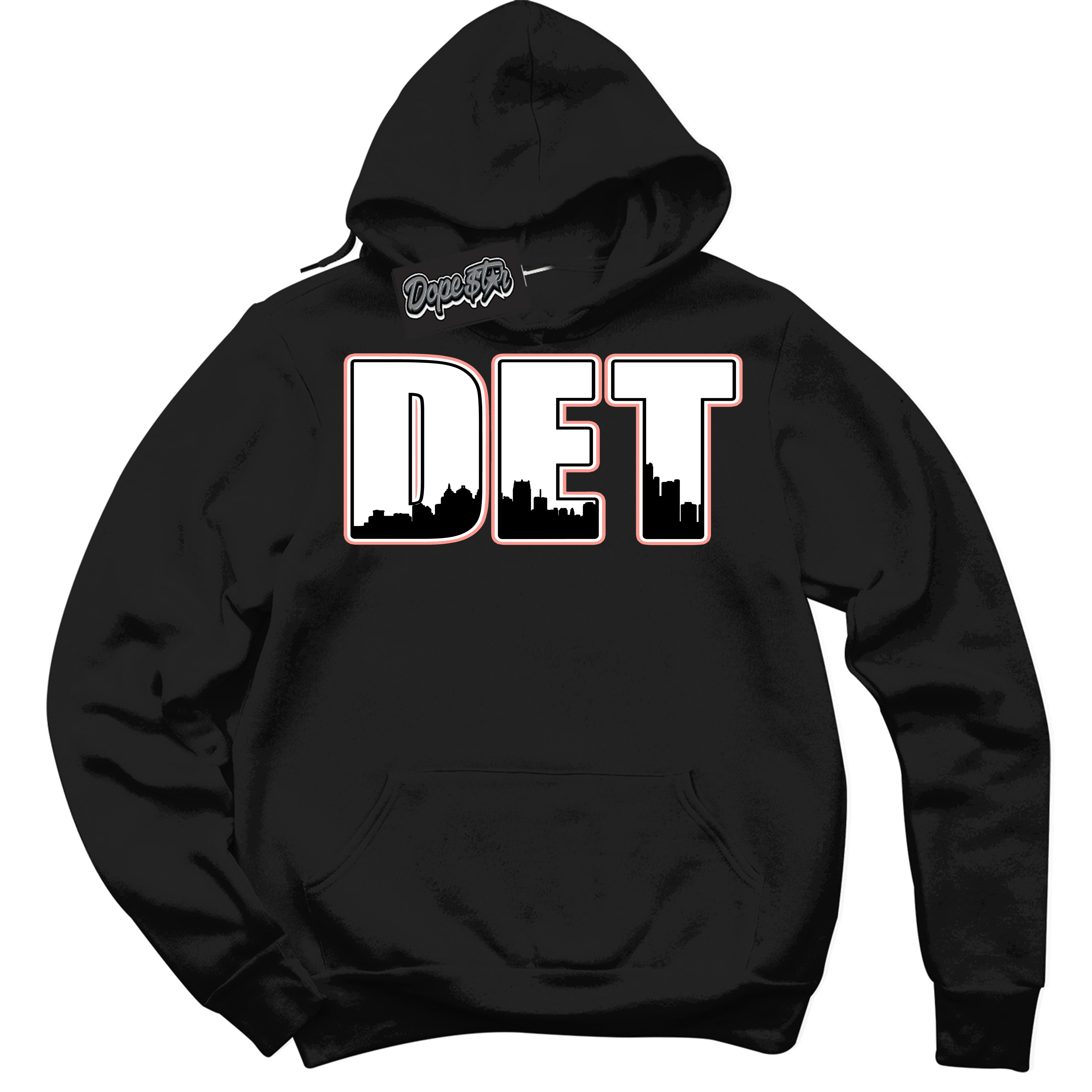 Cool Black Hoodie with “Detroit” design that Perfectly Matches Paris Saint-Germain 1s Jordans.