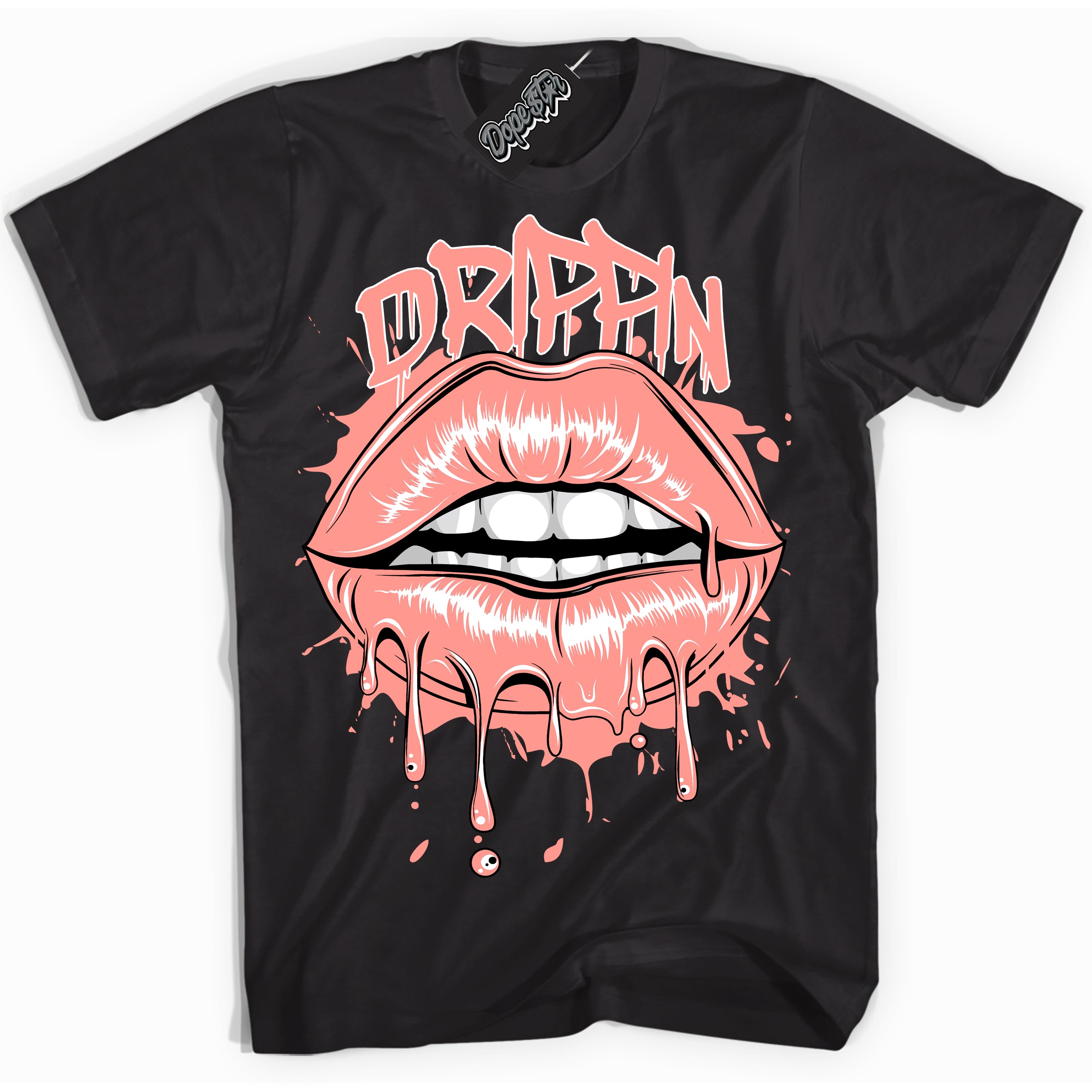 Cool Black Shirt with “Drippin” design that perfectly matches the Paris Saint-Germain 1s Jordans.