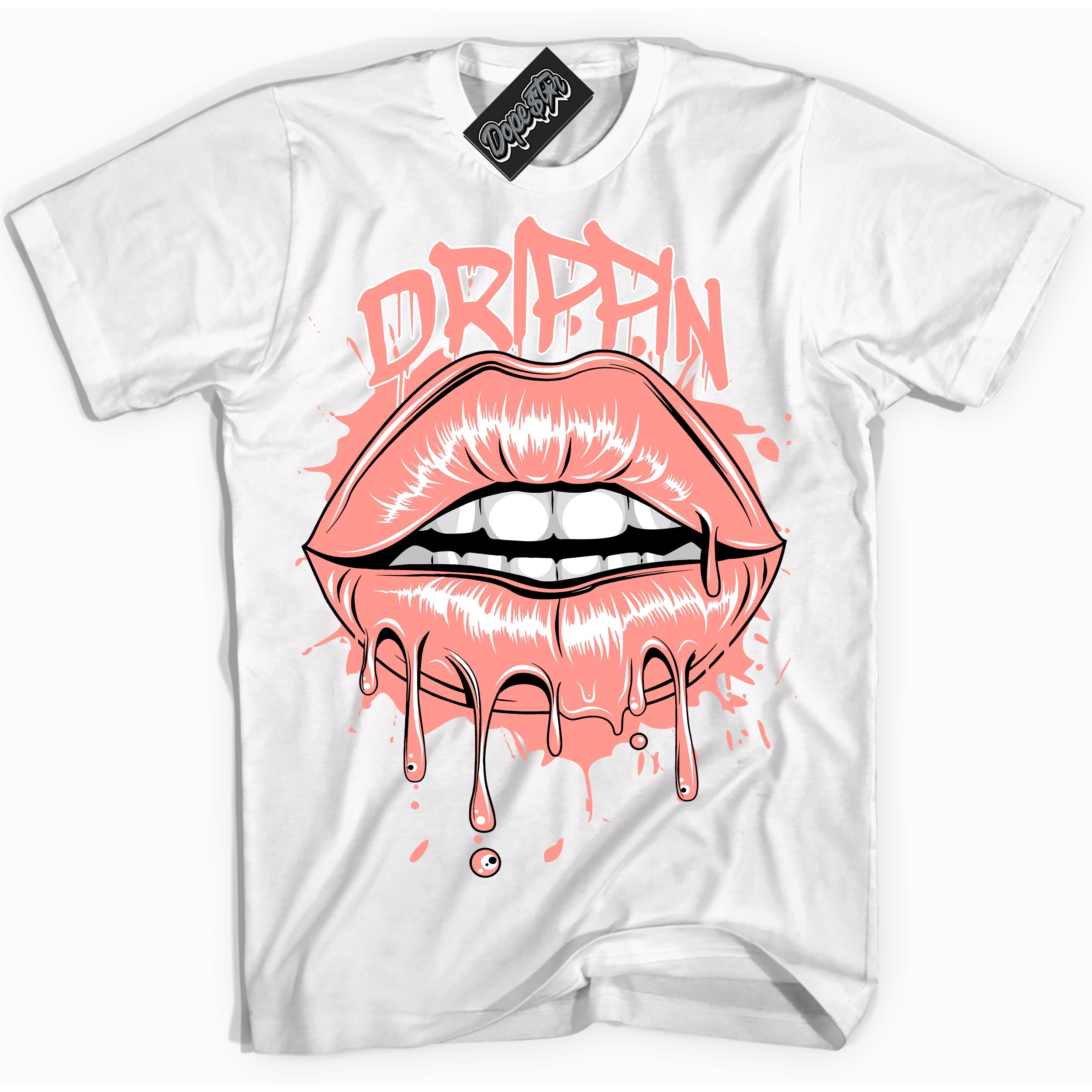 Cool White Shirt with “Drippin” design that perfectly matches the Paris Saint-Germain 1s Jordans.