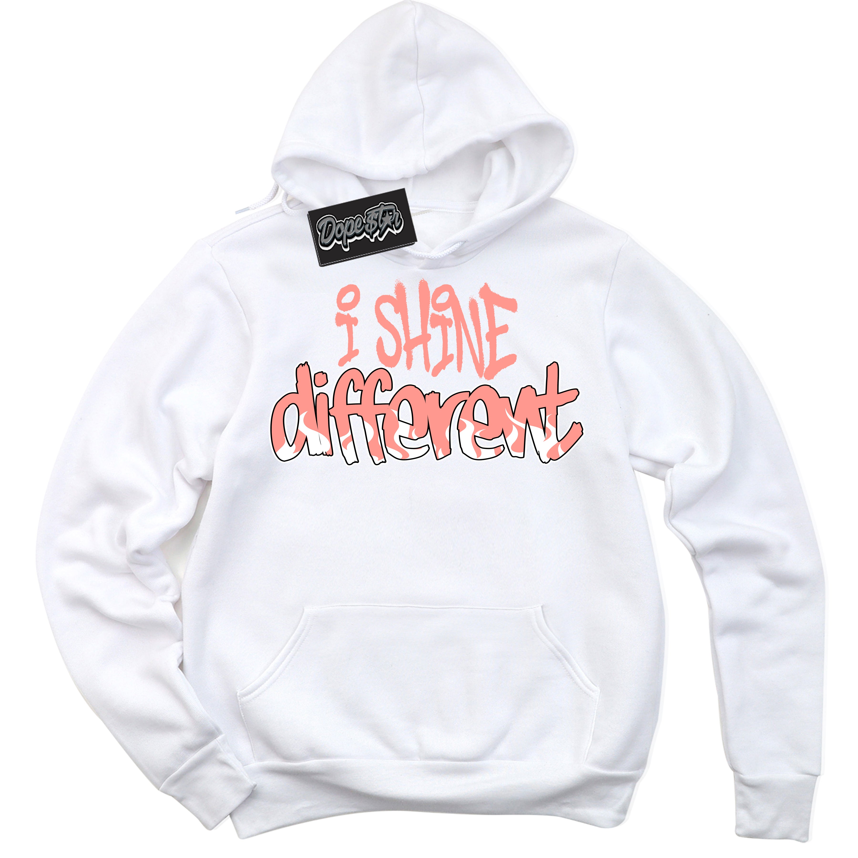 Cool White Hoodie with “I Shine Different” design that Perfectly Matches Paris Saint-Germain 1s Jordans.