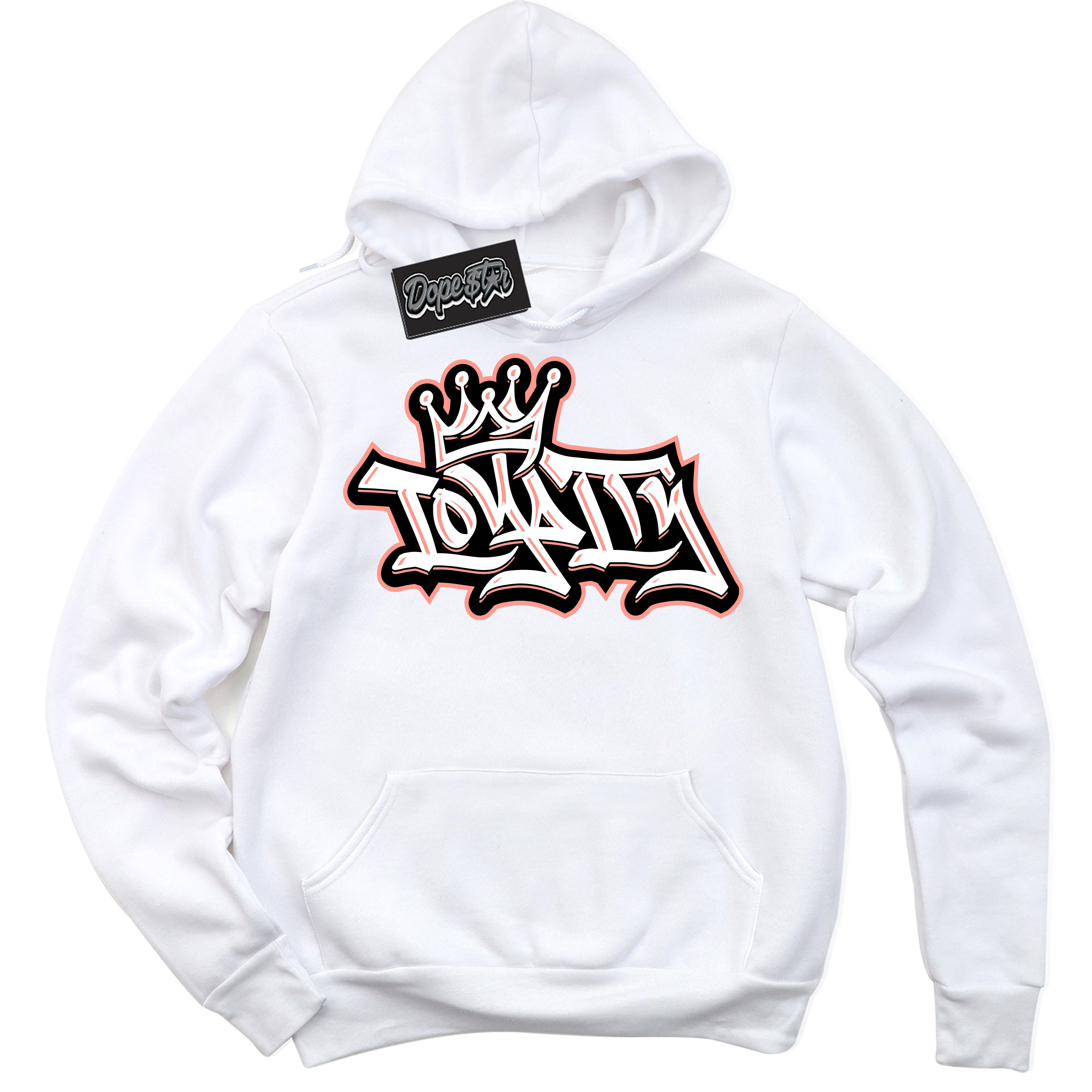 Cool White Hoodie with “Loyalty Crown” design that Perfectly Matches Paris Saint-Germain 1s Jordans.