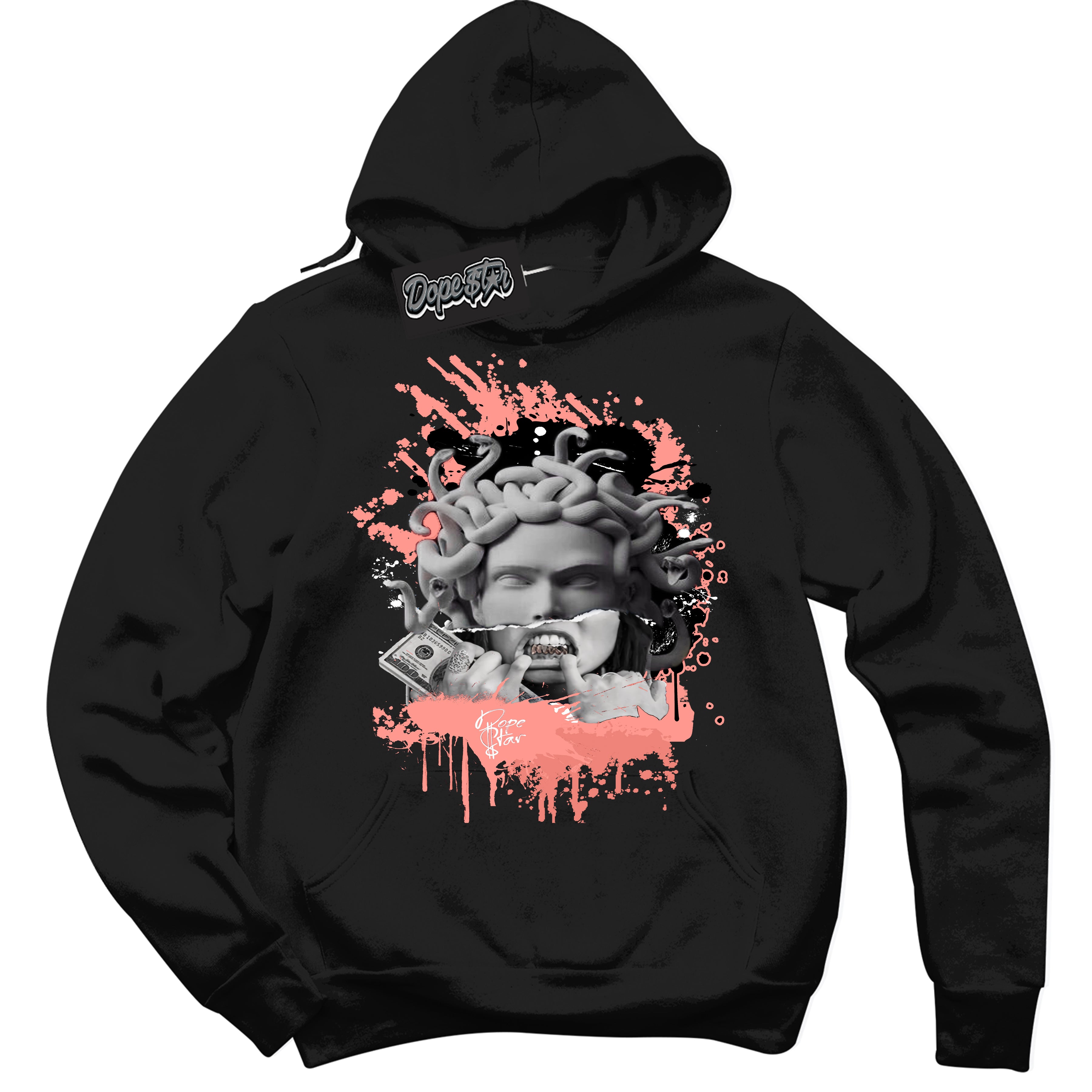 Cool Black Hoodie with “Medusa” design that Perfectly Matches Paris Saint-Germain 1s Jordans.