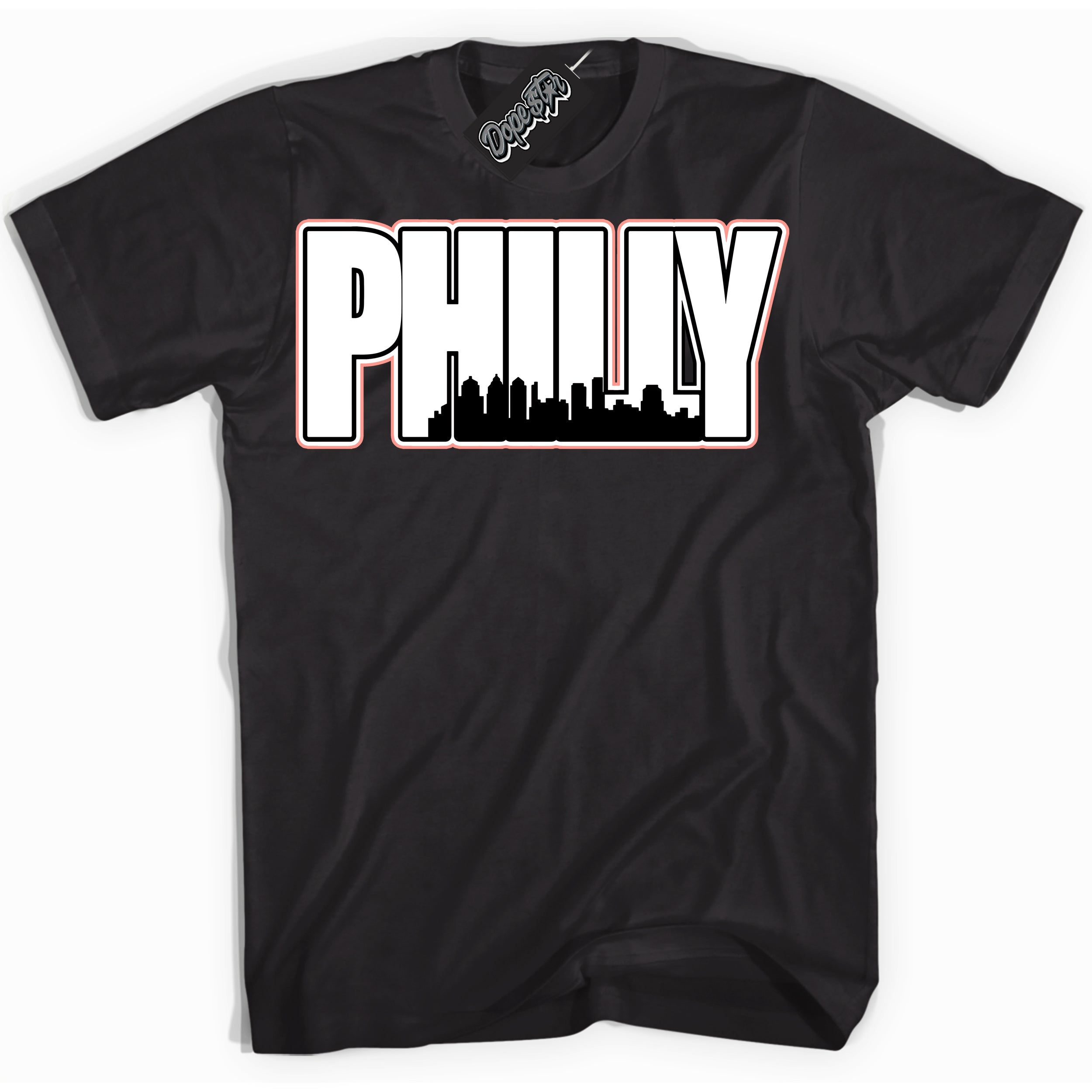 Cool Black Shirt with “Philly” design that perfectly matches the Paris Saint-Germain 1s Jordans.