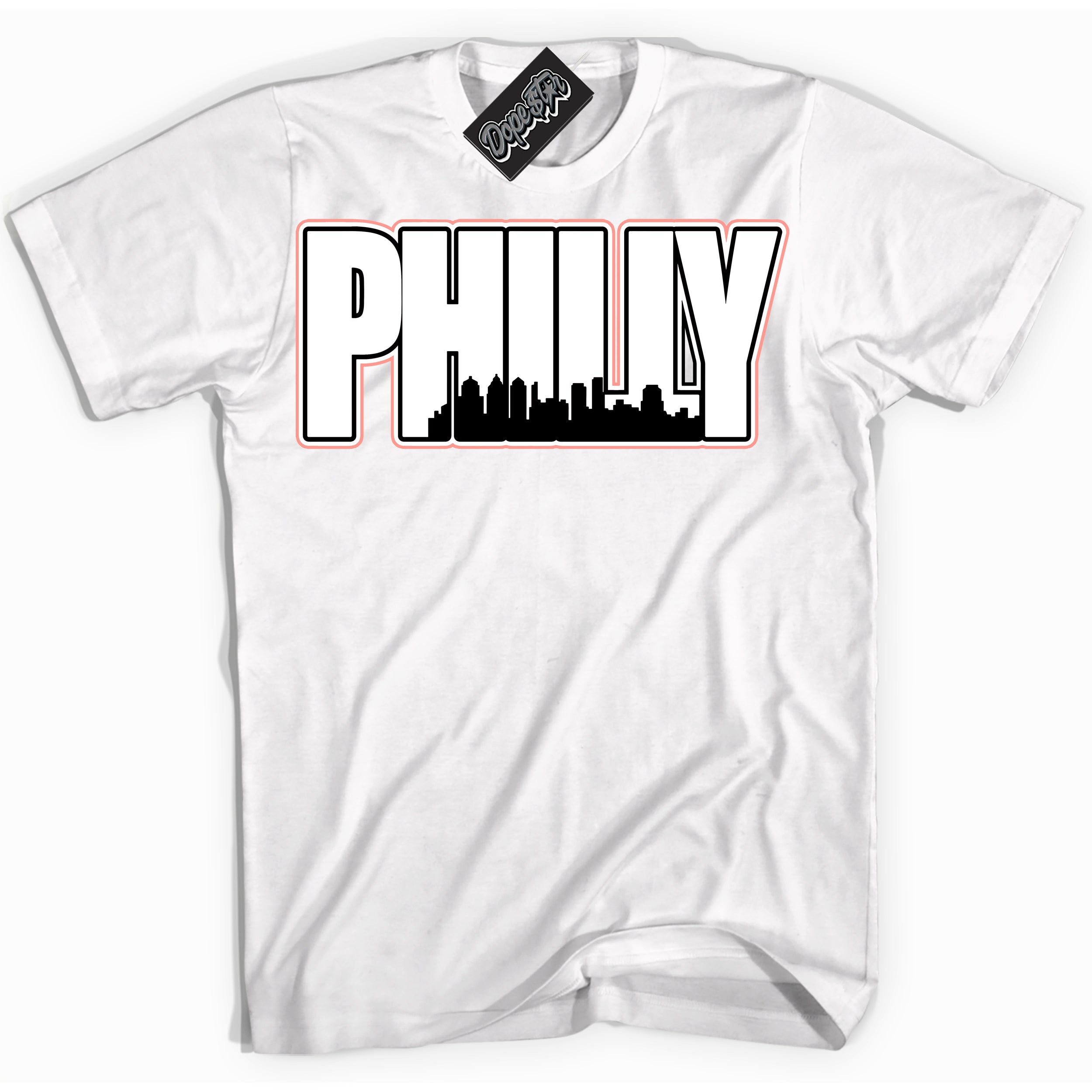 Cool White Shirt with “Philly” design that perfectly matches the Paris Saint-Germain 1s Jordans.