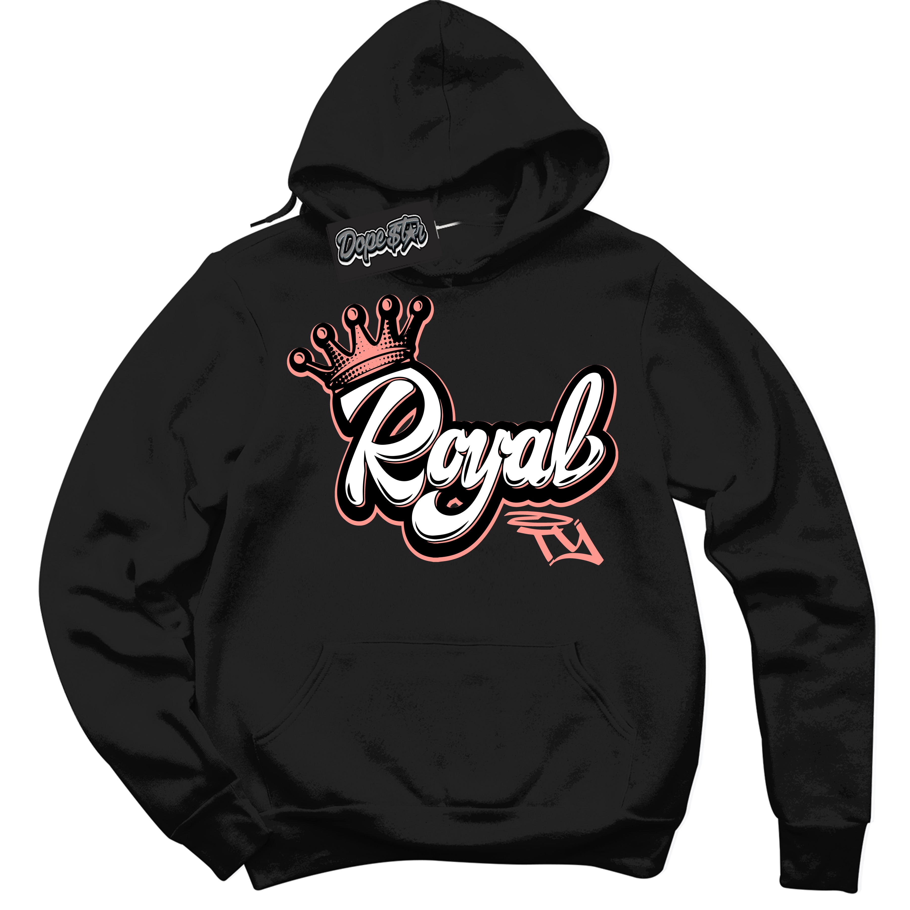 Cool Black Hoodie with “Royalty” design that Perfectly Matches Paris Saint-Germain 1s Jordans.