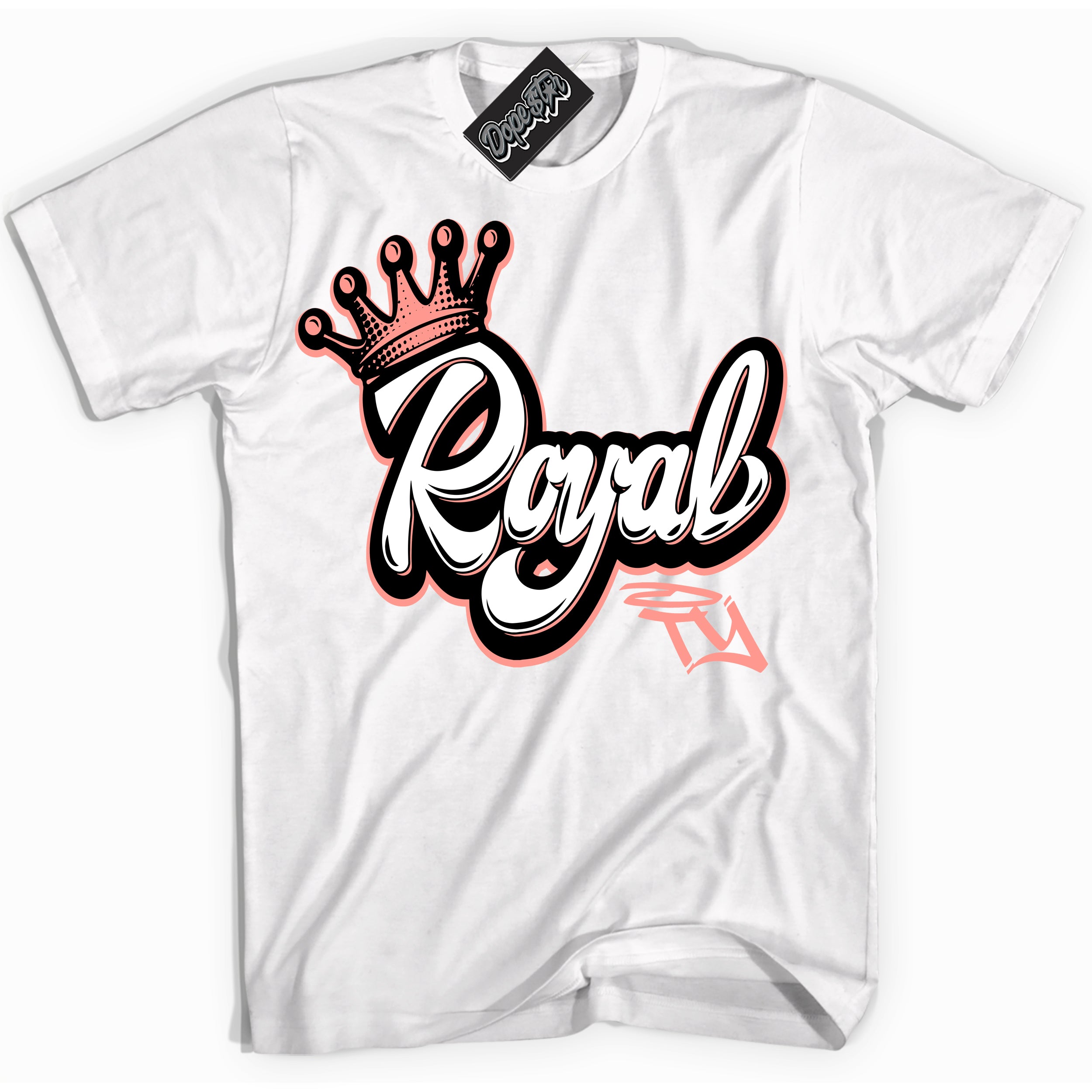 Cool White Shirt with “Royalty” design that perfectly matches the Paris Saint-Germain 1s Jordans.