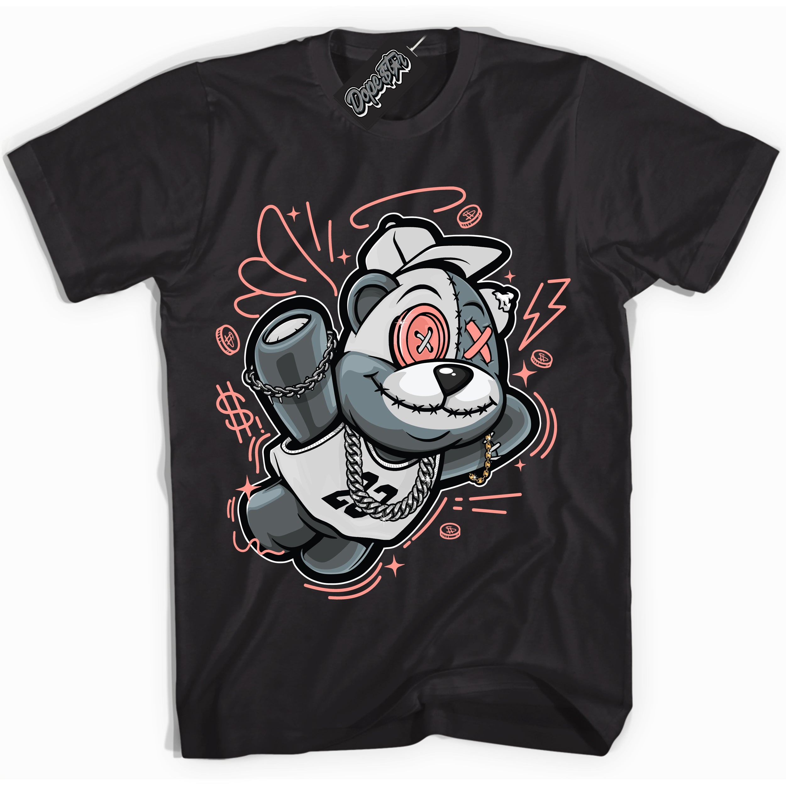 Cool Black Shirt with “Slam Dunk Bear” design that perfectly matches the Paris Saint-Germain 1s Jordans.