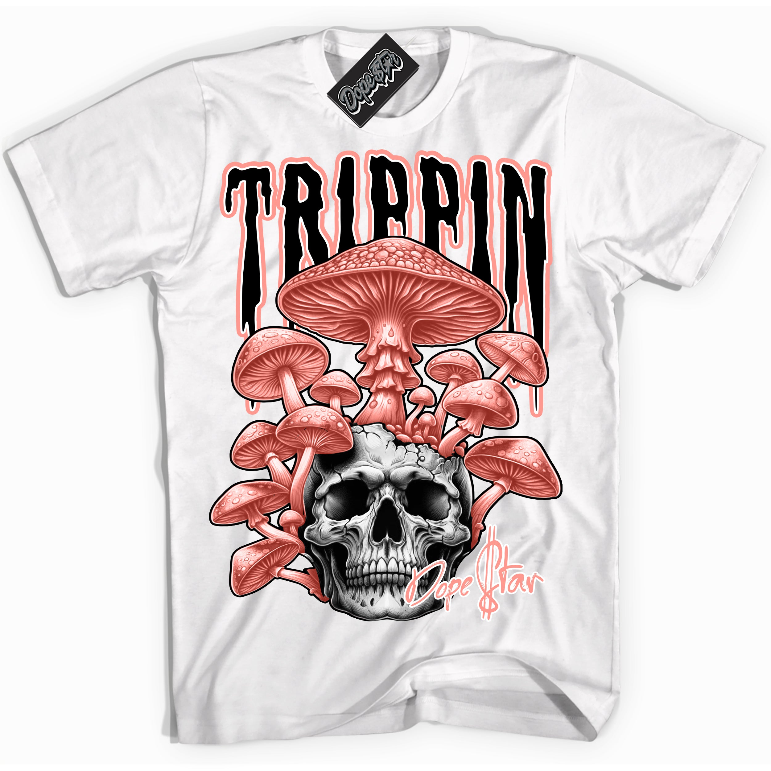 Cool White Shirt with “Trippin” design that perfectly matches the Paris Saint-Germain 1s Jordans.