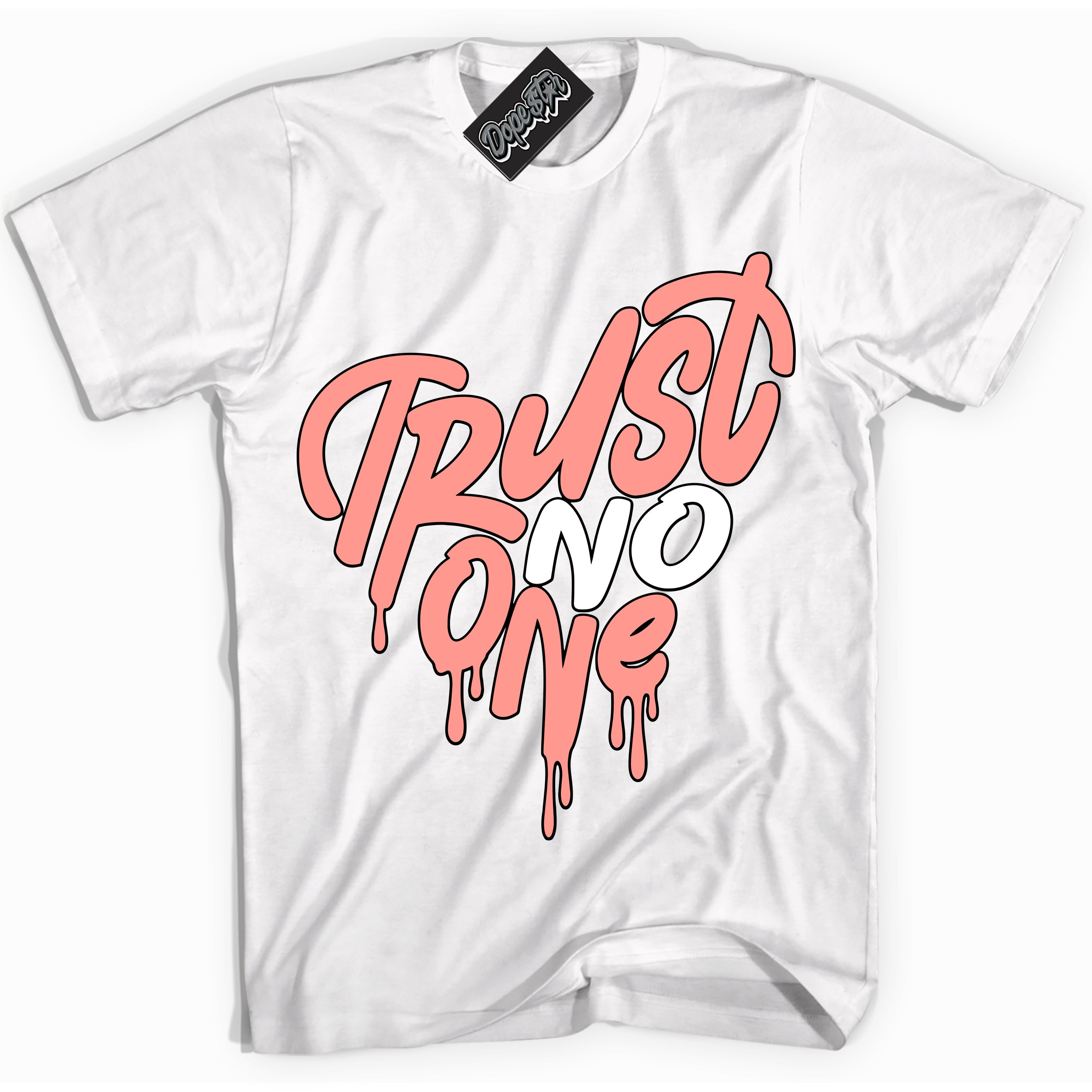 Cool White Shirt with “Trust No One Heart” design that perfectly matches the Paris Saint-Germain 1s Jordans.