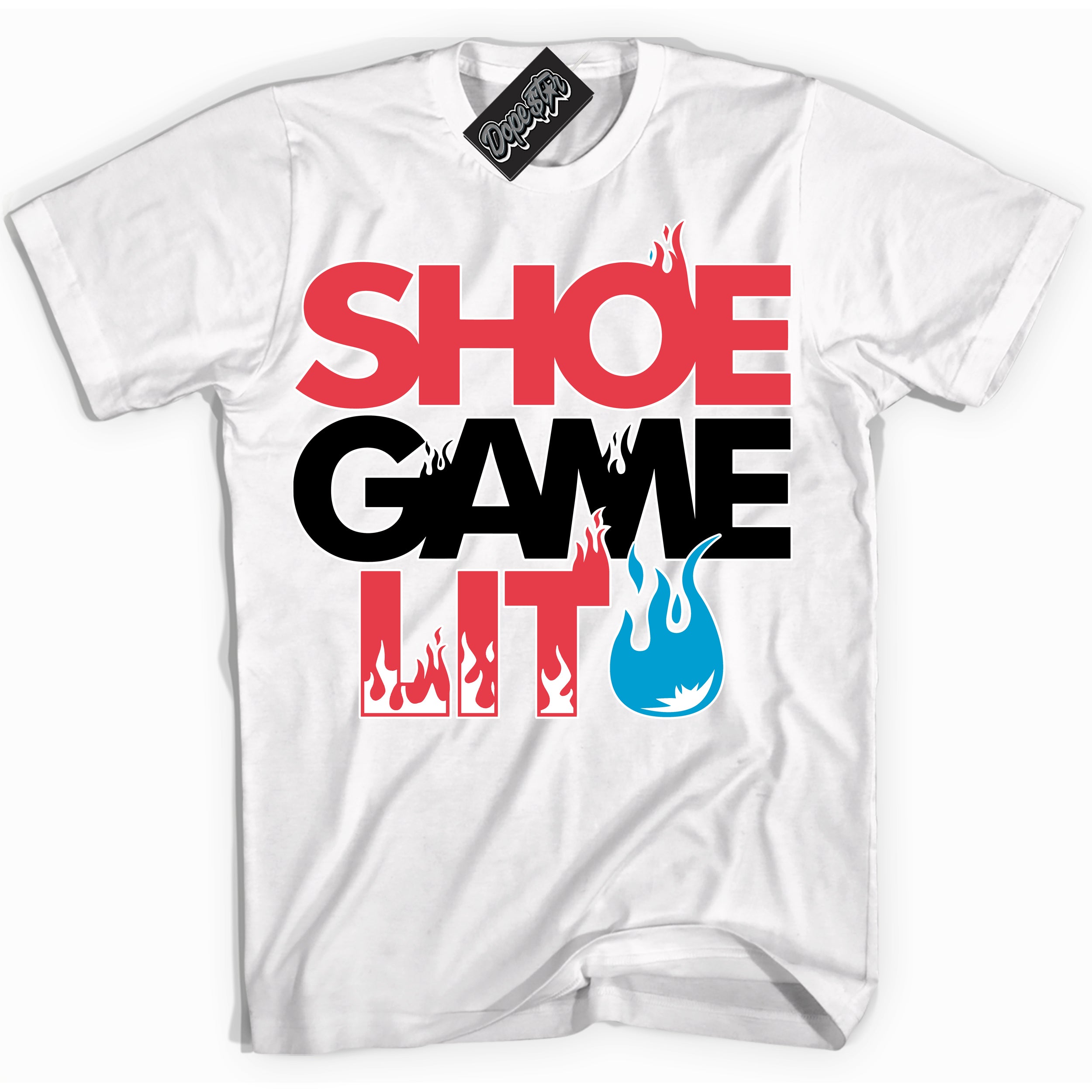 Cool White Shirt with “ Shoe Game Lit ” design that perfectly matches UNC To Chicago 1s Sneakers.