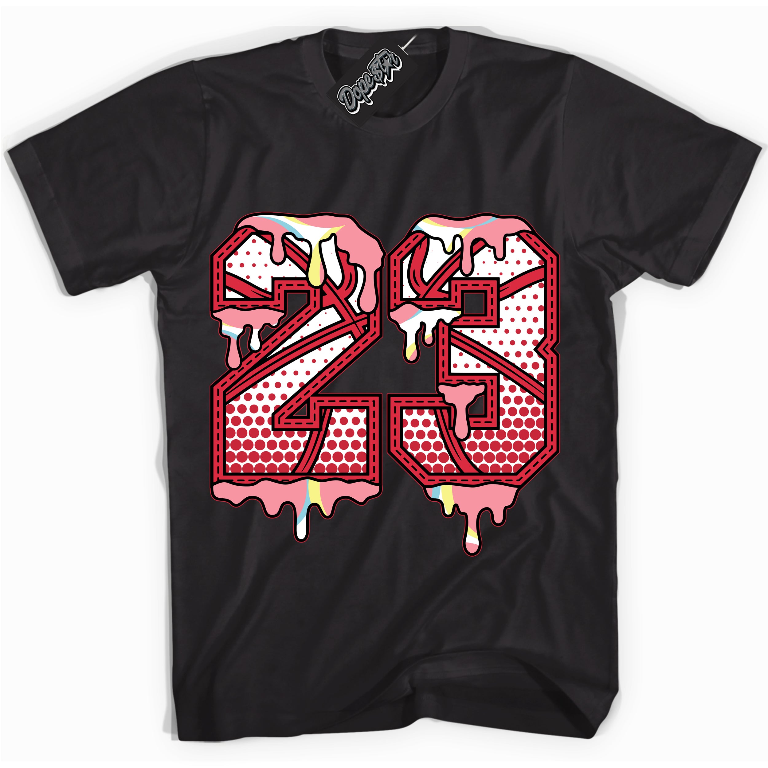 Cool Black graphic tee with “ 23 Ball ” design, that perfectly matches Spider-Verse 1s sneakers 