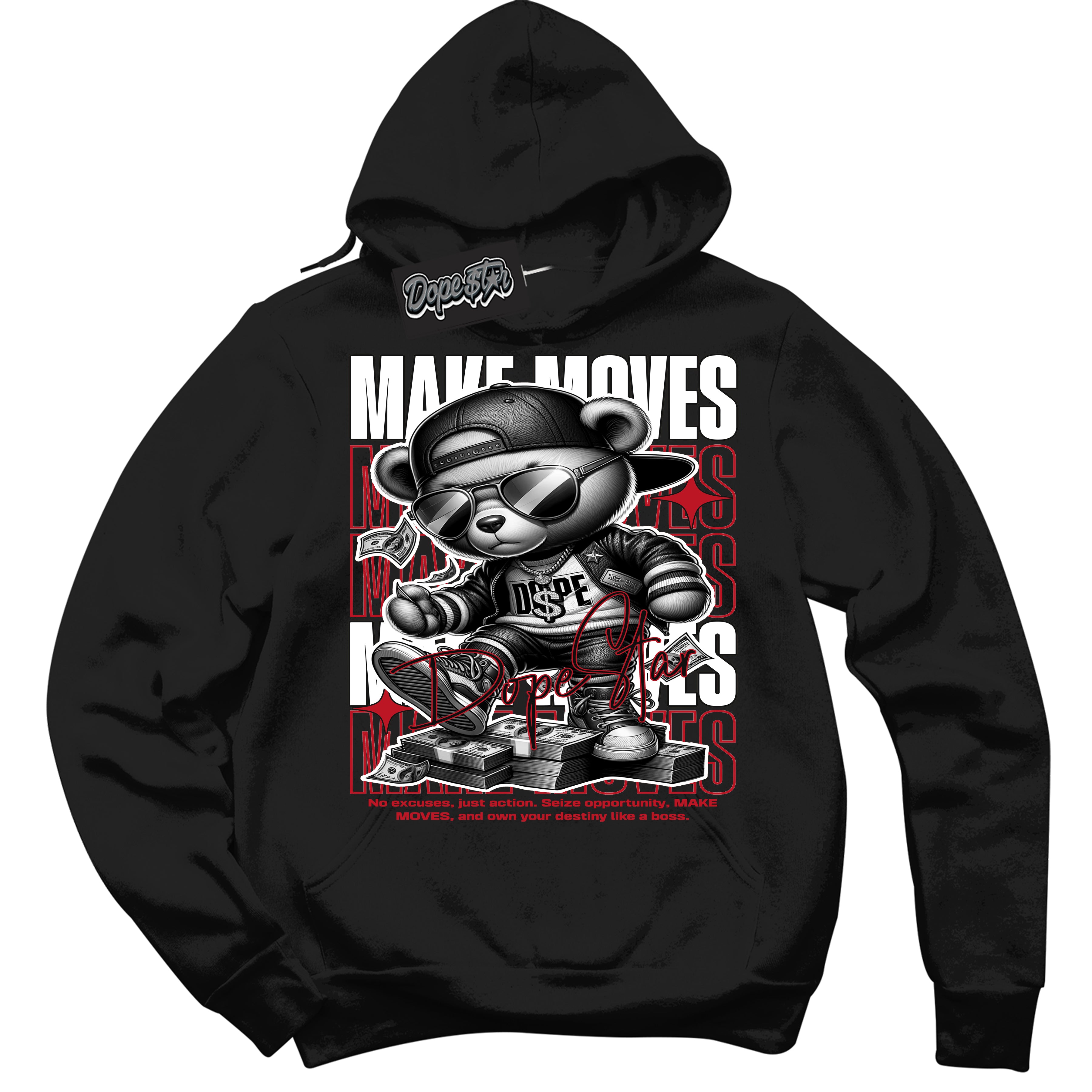 Cool Black Shirt with “ Makin Moves” design that perfectly matches Trophy Room 1s Sneakers.