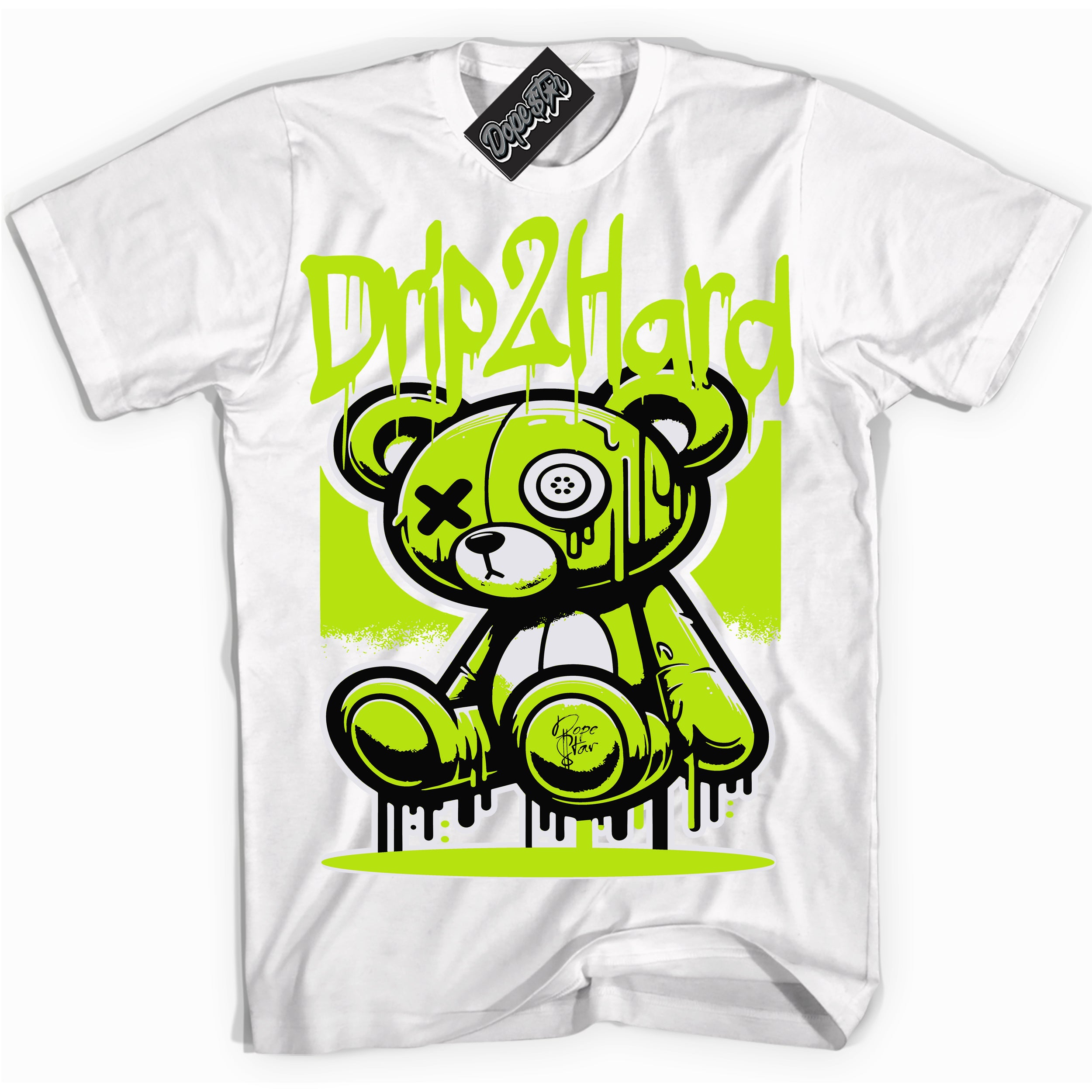 Cool White graphic tee with “ Drip 2 Hard ” design, that perfectly matches Visionaire 1s
