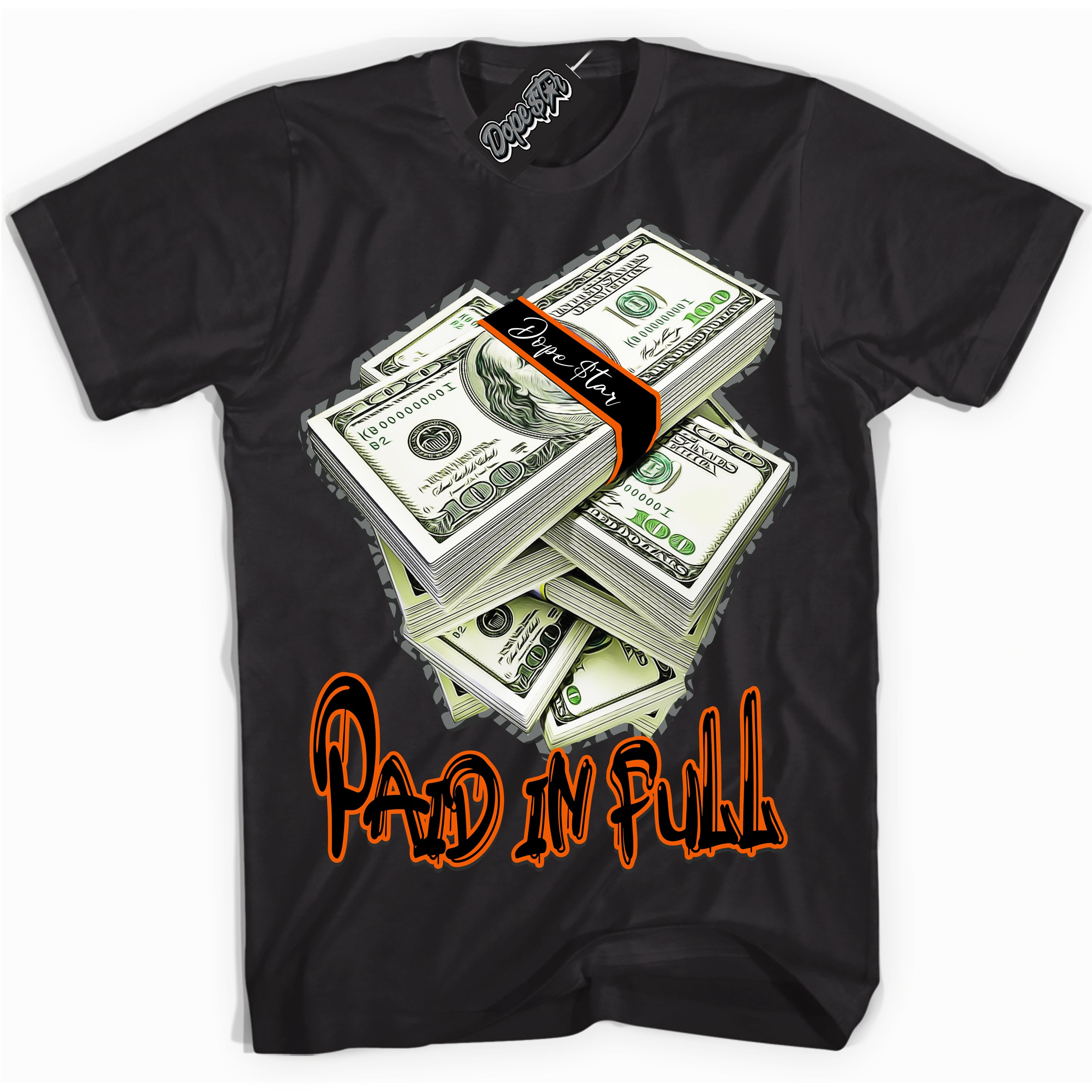 Cool Black graphic tee with “ Glow Paid In Full ” design, that perfectly matches Fear Pack 3s sneakers 